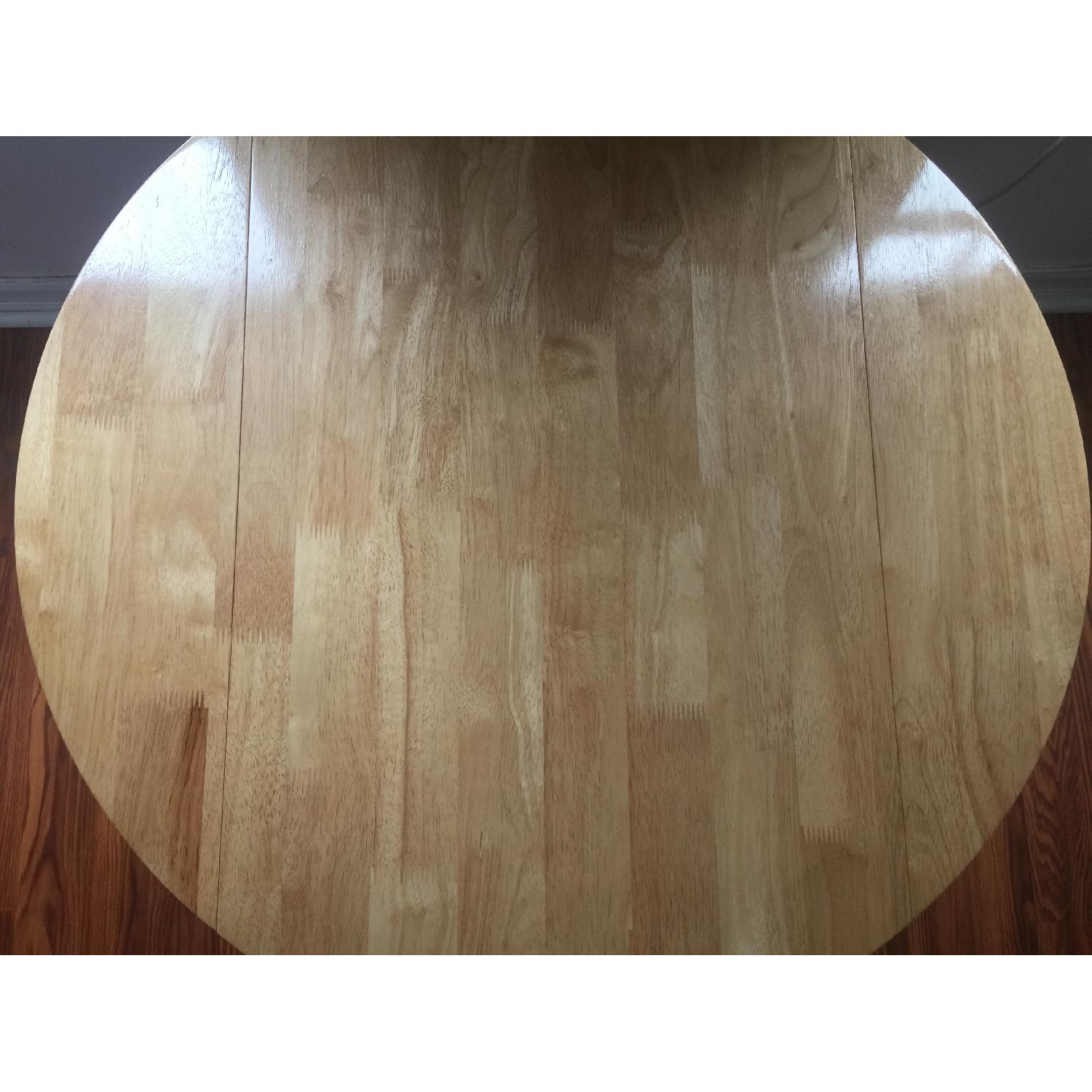 Round Wood Drop-Leaf Dining Table - image-3