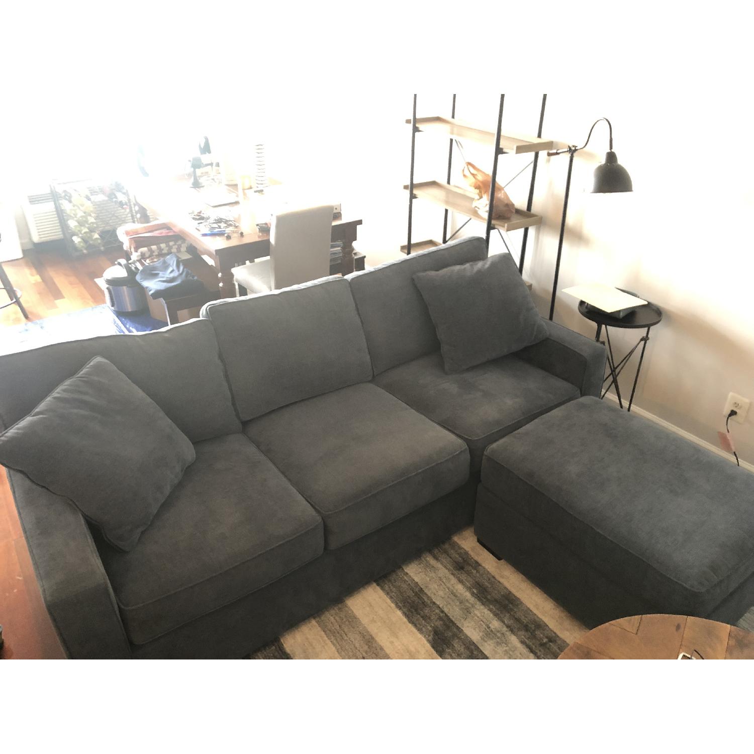 Macy's 86" Radley Fabric Sofa & Ottoman AptDeco