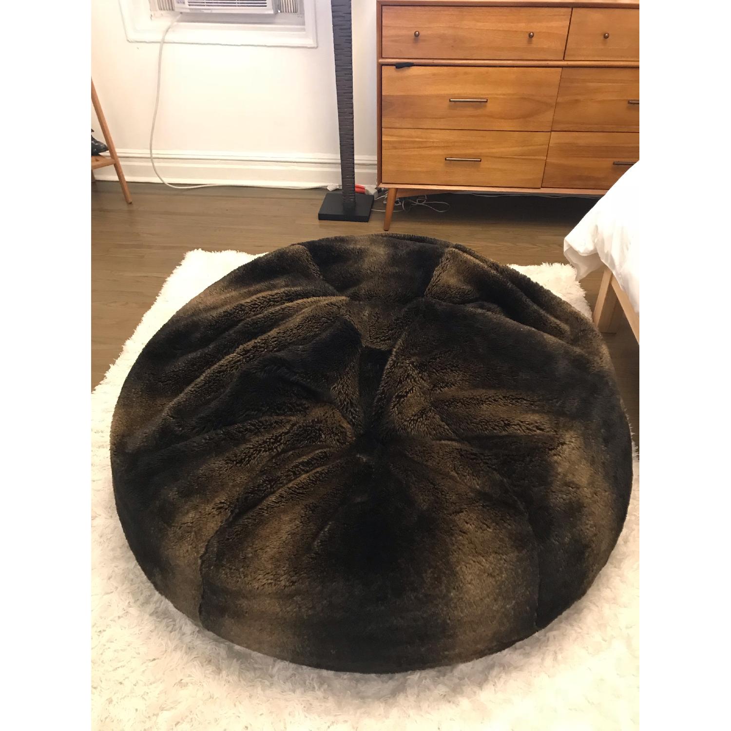 Restoration Hardware Faux Fur Bean Bags in Lynx - image-1