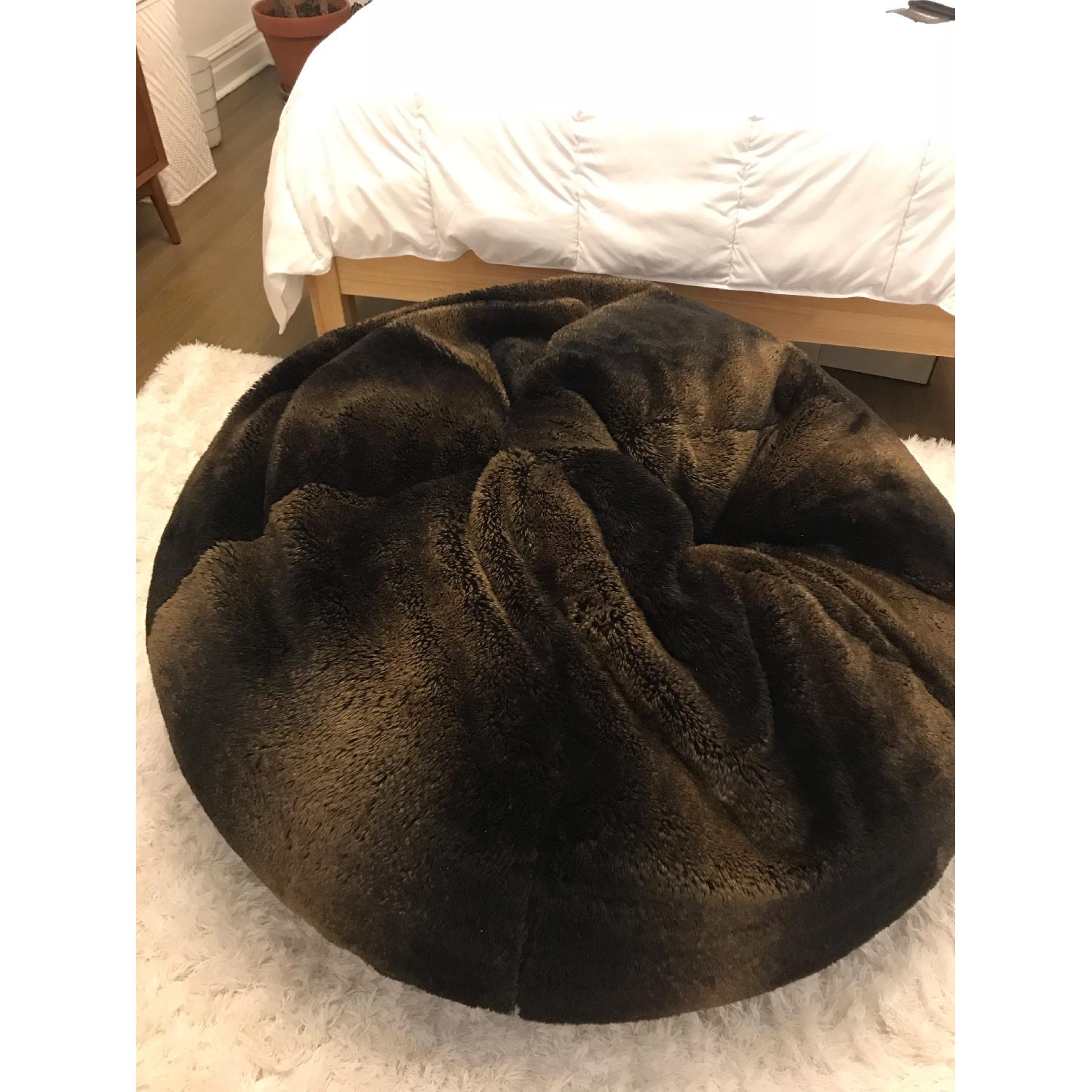 Restoration Hardware Faux Fur Bean Bags in Lynx - image-2