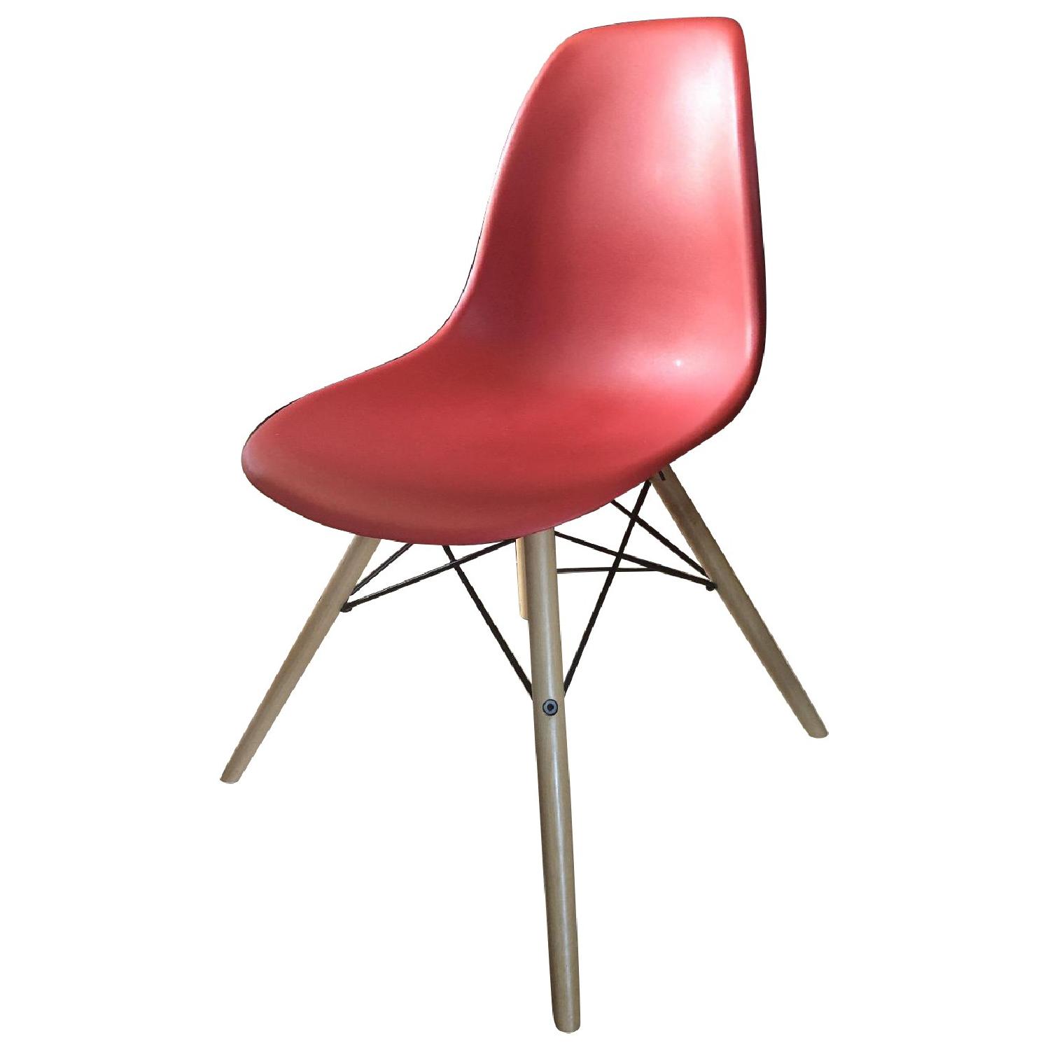 MidCentury Modern Red Dining Chairs AptDeco