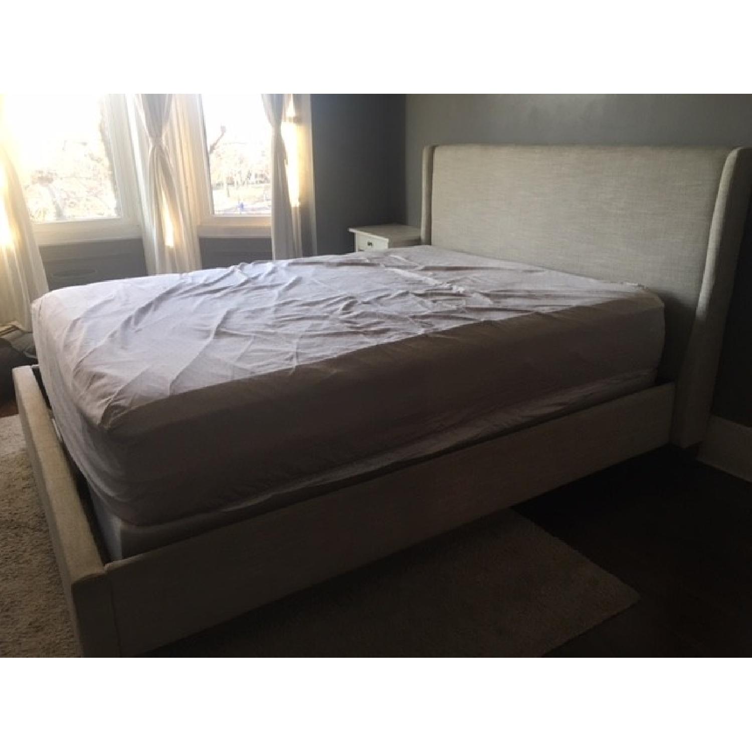 Ashley Light Beige Upholstered Queen Bed - image-3