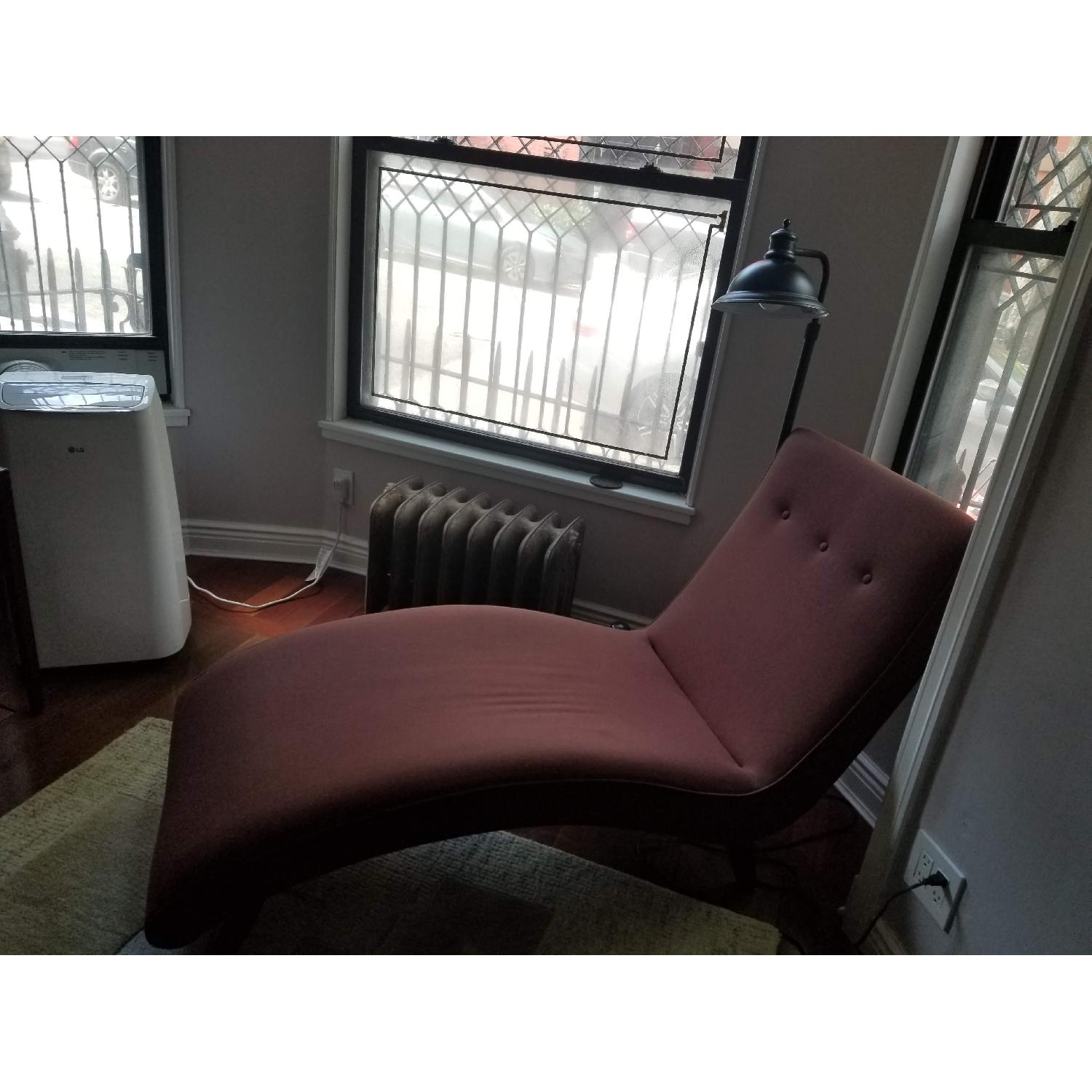 Room & Board Delia Kat's Orange Weave Chaise Lounge - image-2
