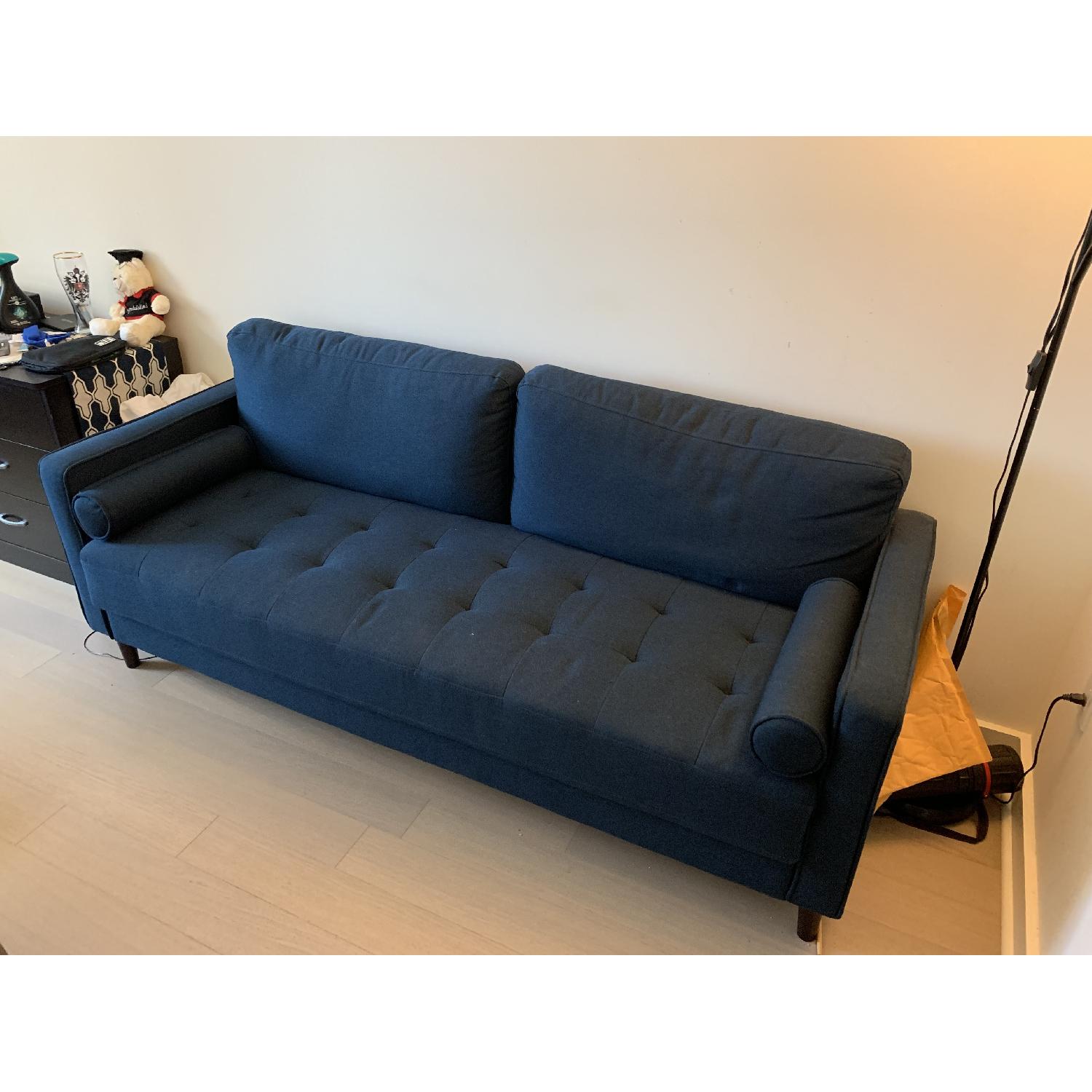 Modern Sofa w/ Wood Legs - image-0