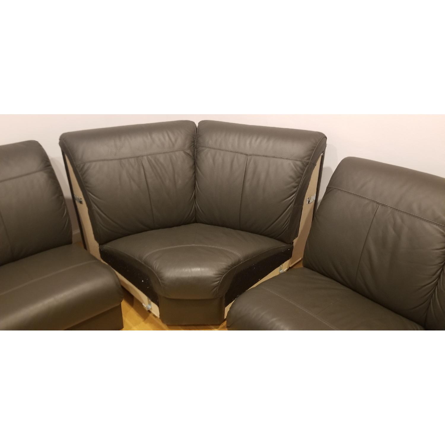 Ikea Timsfors Faux Leather Sectional Sofa AptDeco