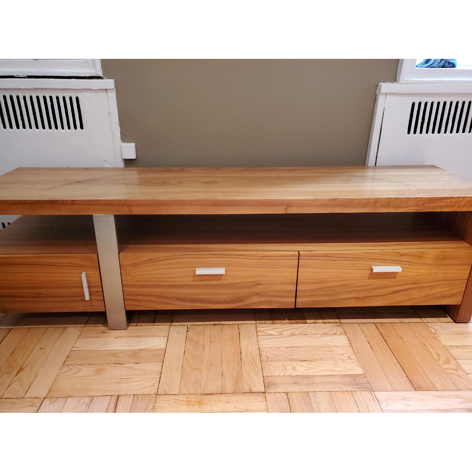 Modern Contemporary Oslo Brown TV Bench & Storage - image-2