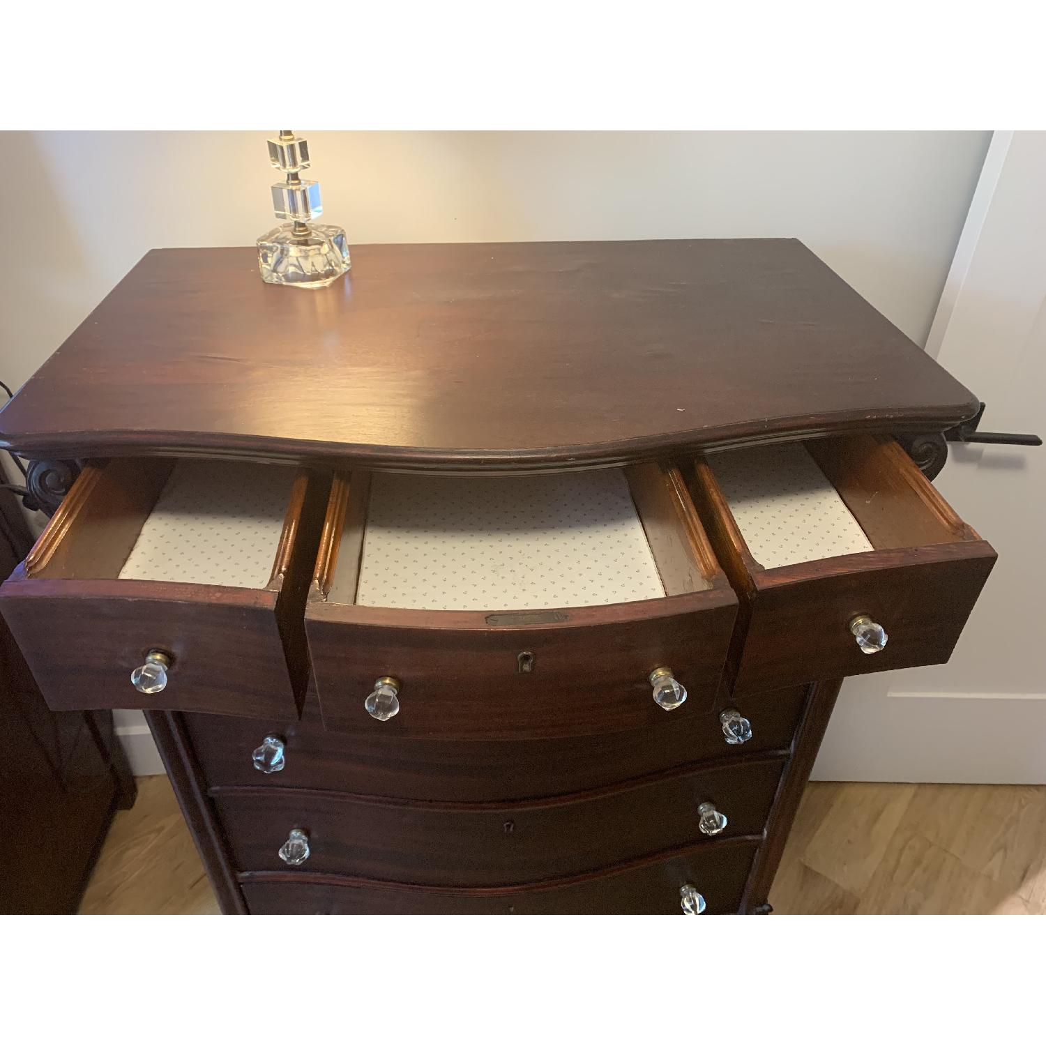 Antique Mahogany 7-Drawer Dresser w/ Glass Drawer Pulls - image-3