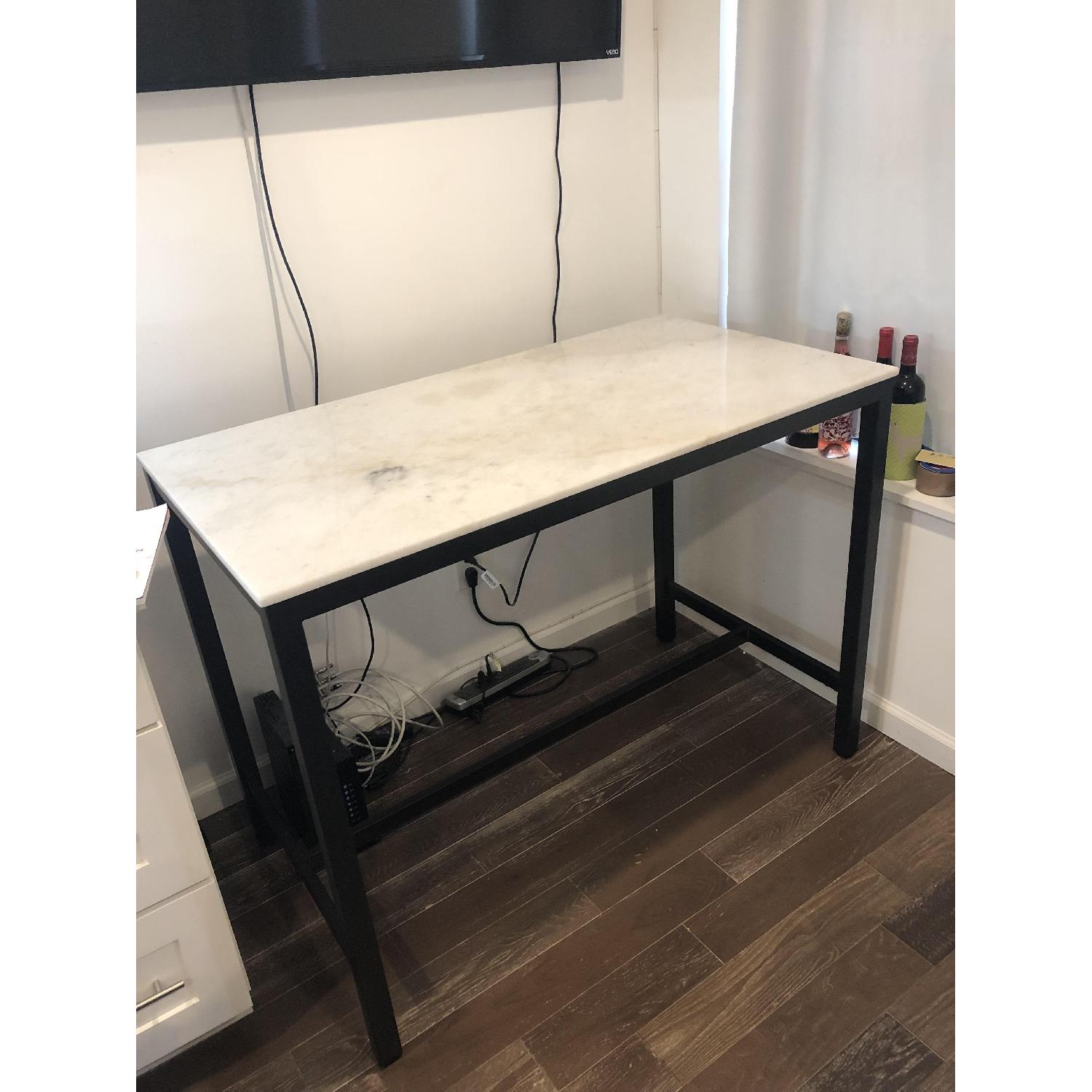 World Market Blaine Marble Top Table - image-2