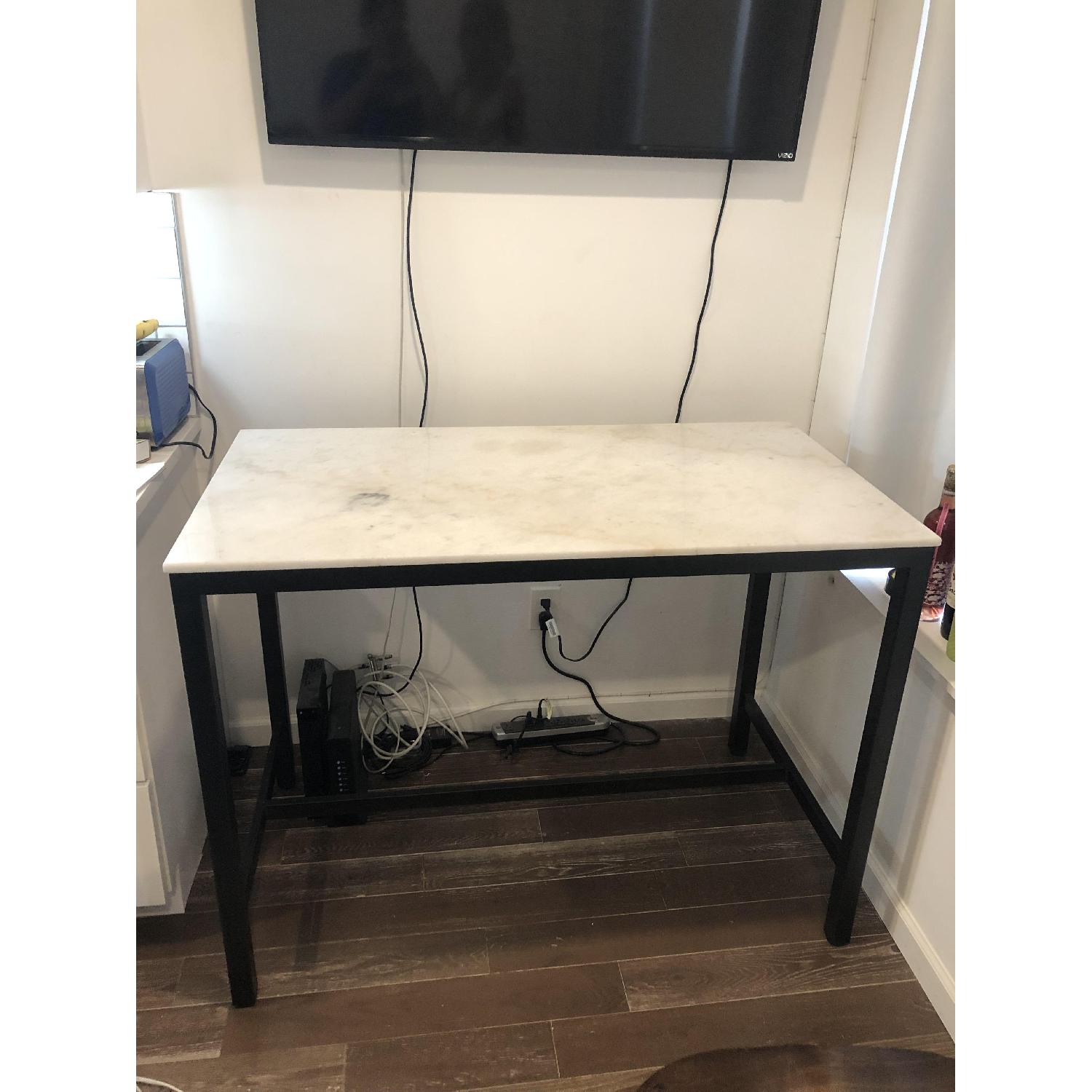 World Market Blaine Marble Top Table - image-3