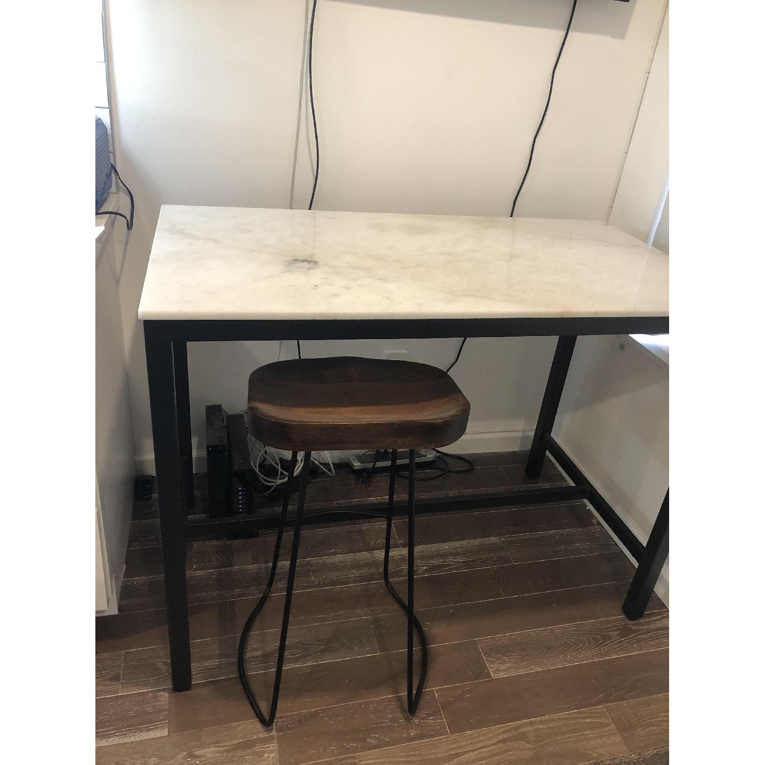 World Market Blaine Marble Top Table - image-4