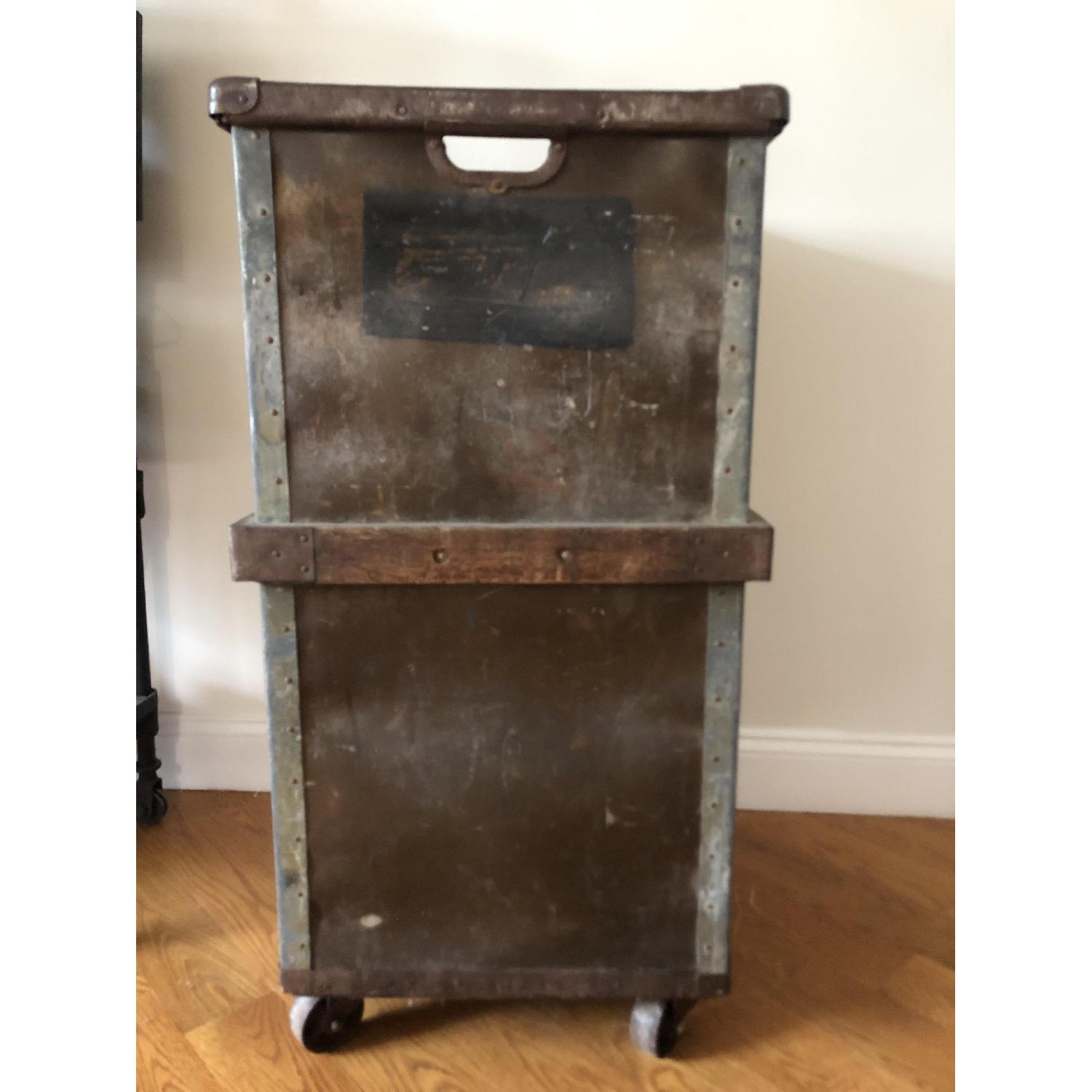 Vintage Industrial Bin on Wheels AptDeco