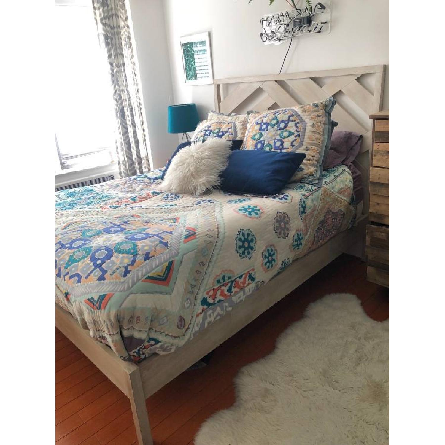 West Elm Reclaimed Wood Queen Bed Frame - image-1