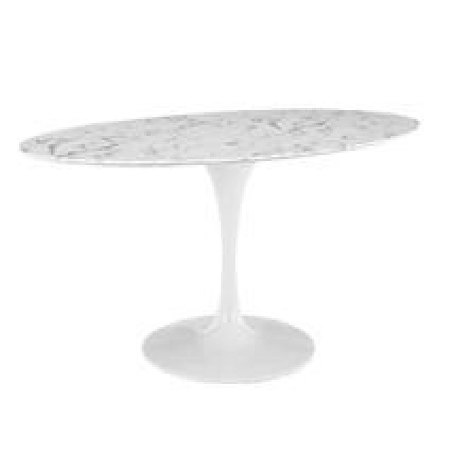 Eero Saarinen Oval Marble Tulip Dining Table Replica - image-1