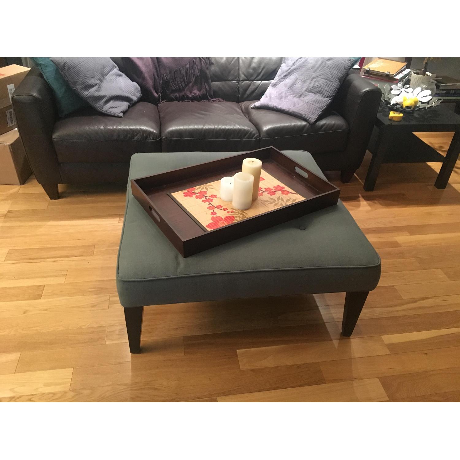 West Elm Tufted Ottoman - image-1