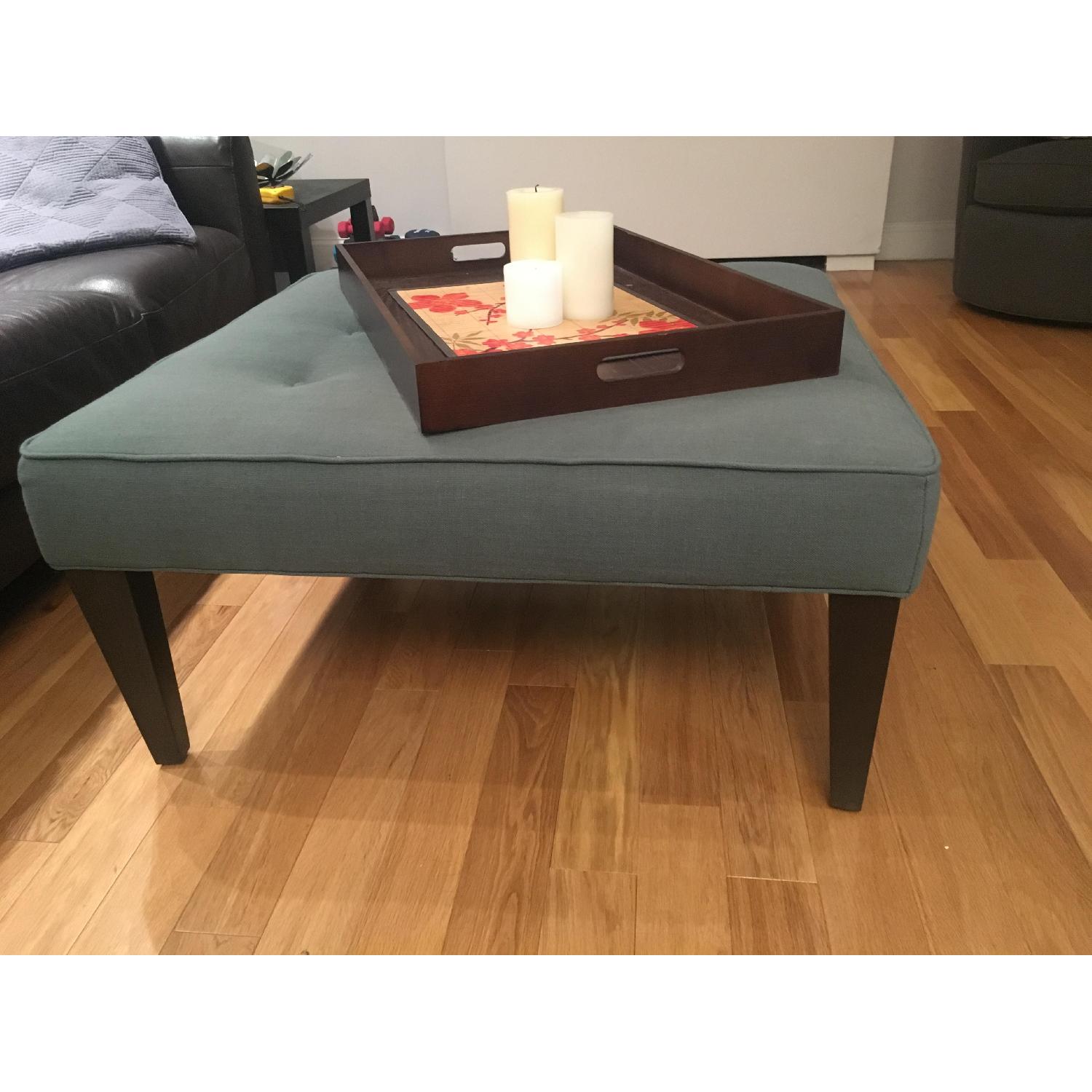 West Elm Tufted Ottoman AptDeco