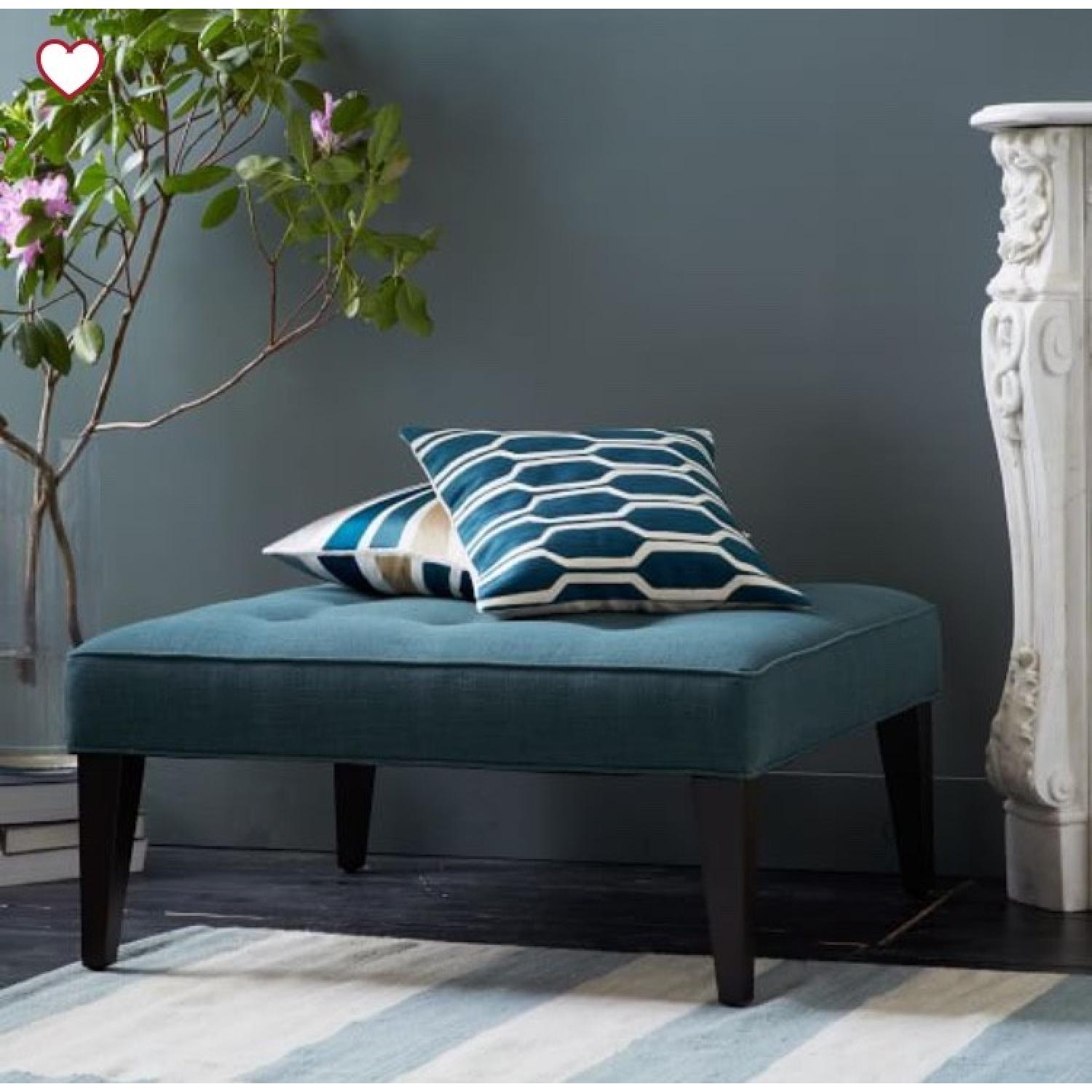 West Elm Tufted Ottoman - image-5