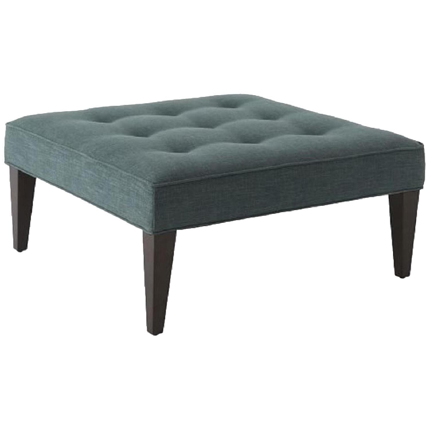 West Elm Tufted Ottoman - image-0