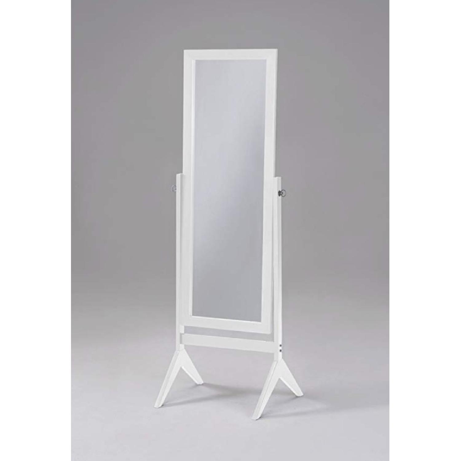 eHomeProducts Free Standing White Floor Mirror AptDeco