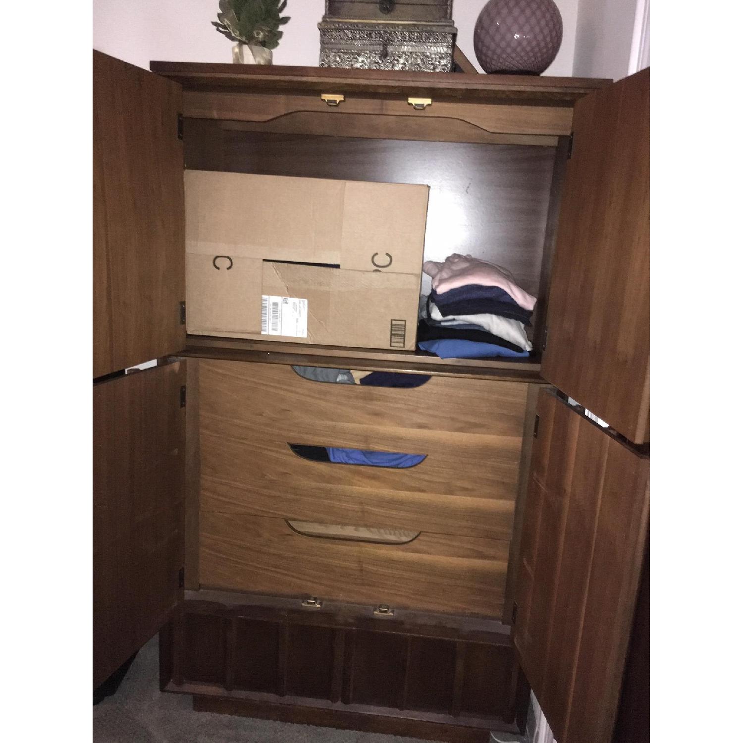 Bassett Vintage Walnut Armoire - image-3