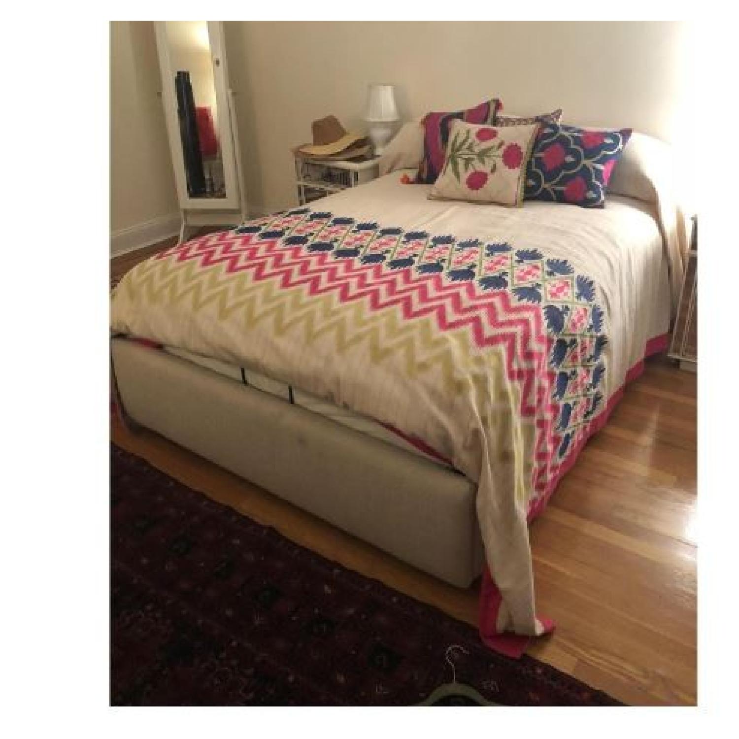 West Elm Full Storage Bed Frame in Natural AptDeco