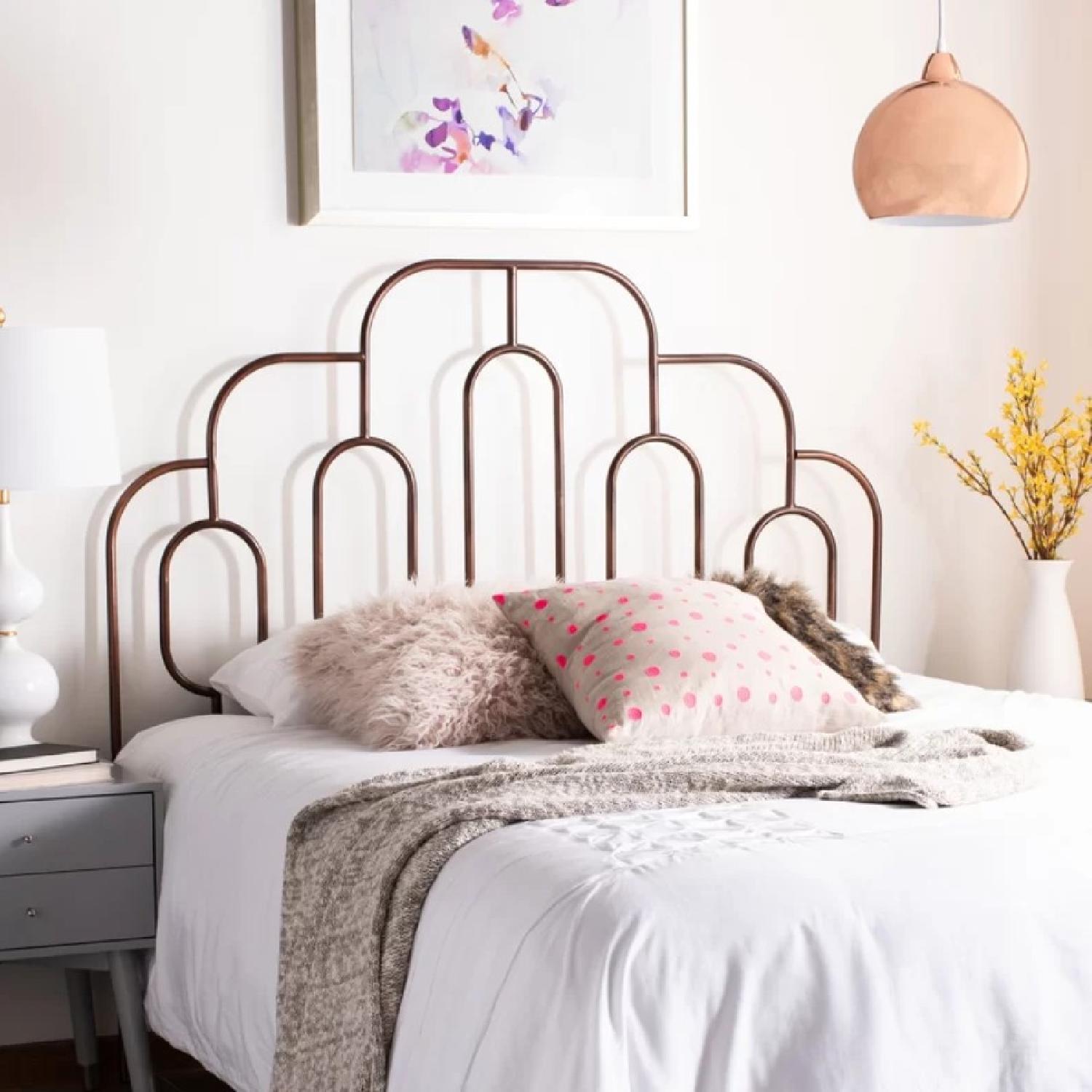 Dillonvale Open Frame Queen Size Antique Bronze Headboard - image-1