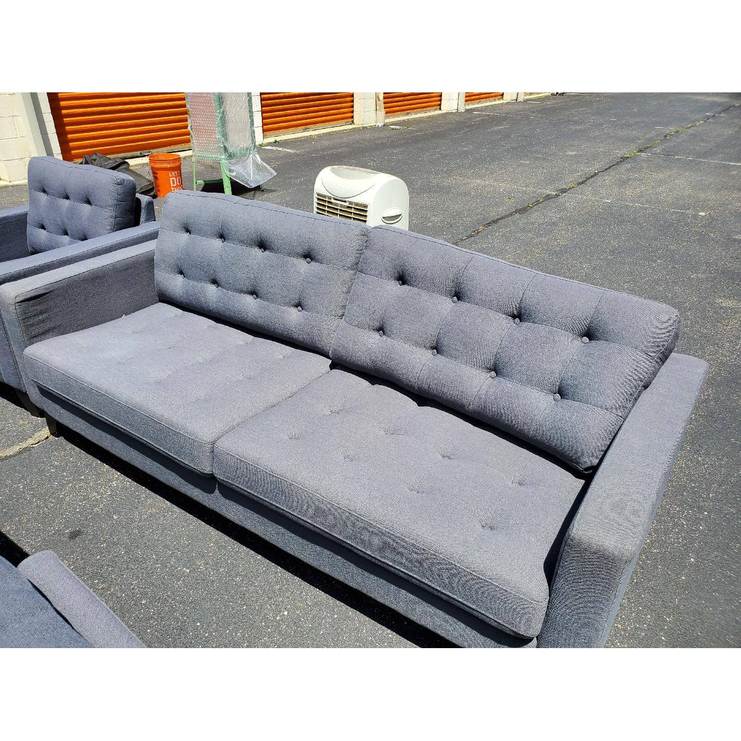 Pier 1 Nyle Collection Graphite Gray Sofa + 4 Chairs - image-3
