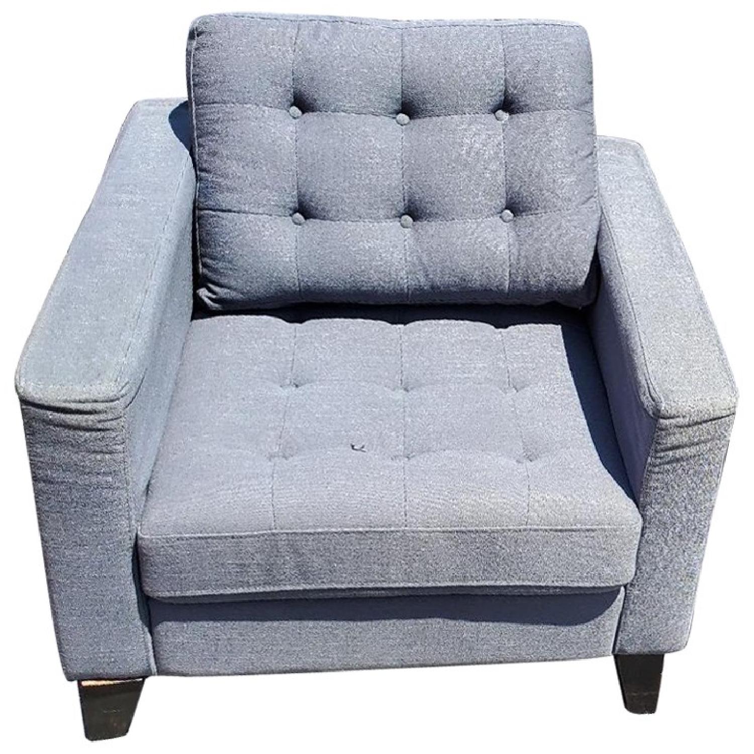 Pier 1 Nyle Collection Graphite Gray Sofa + 4 Chairs - image-5