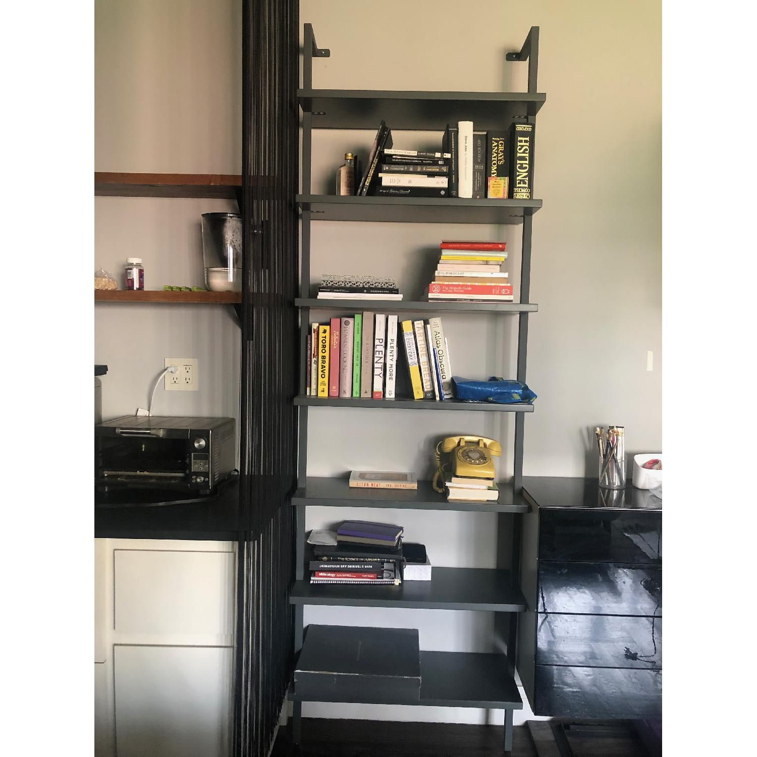 CB2 Stairway Charcoal Narrow Bookcase - image-1