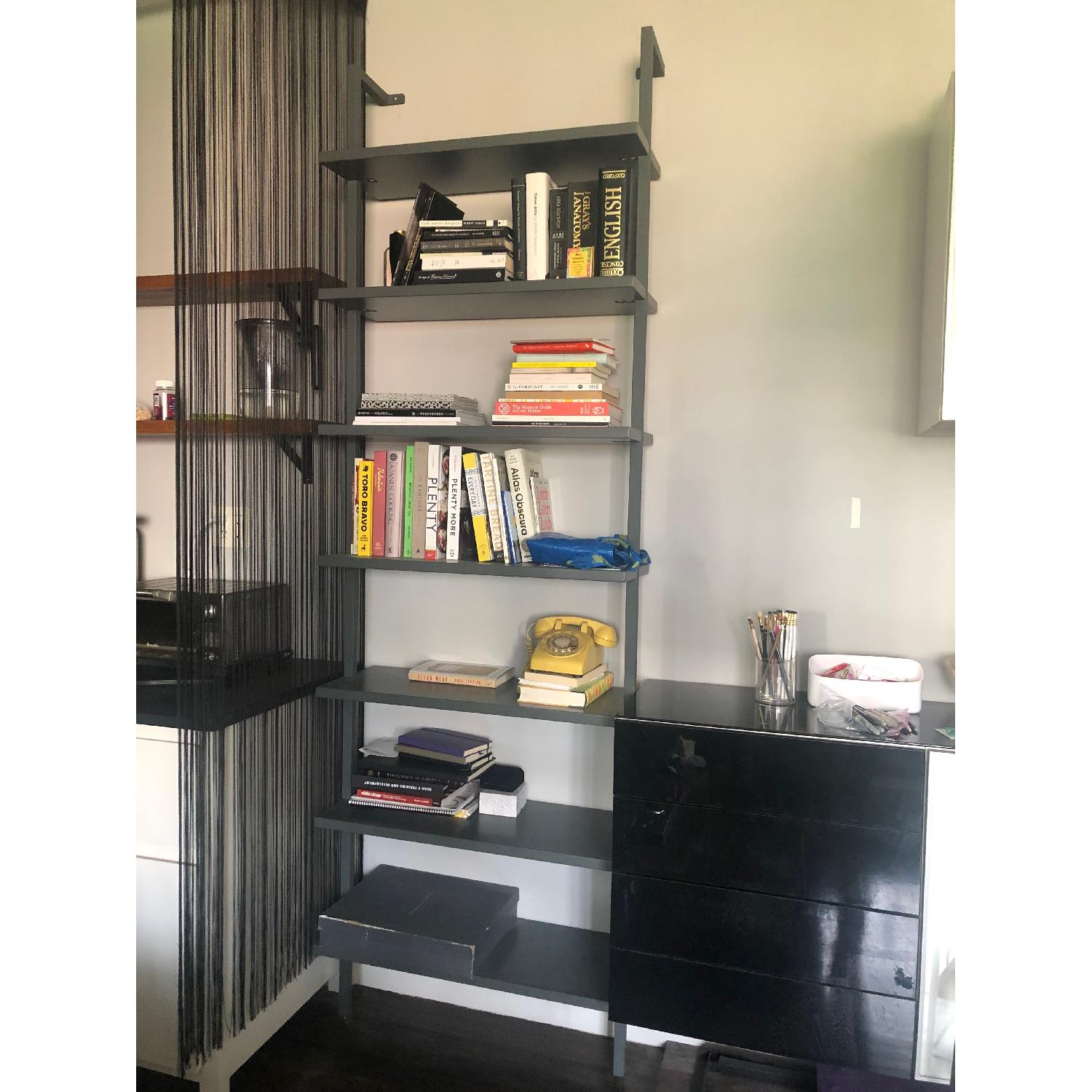 CB2 Stairway Charcoal Narrow Bookcase - image-2