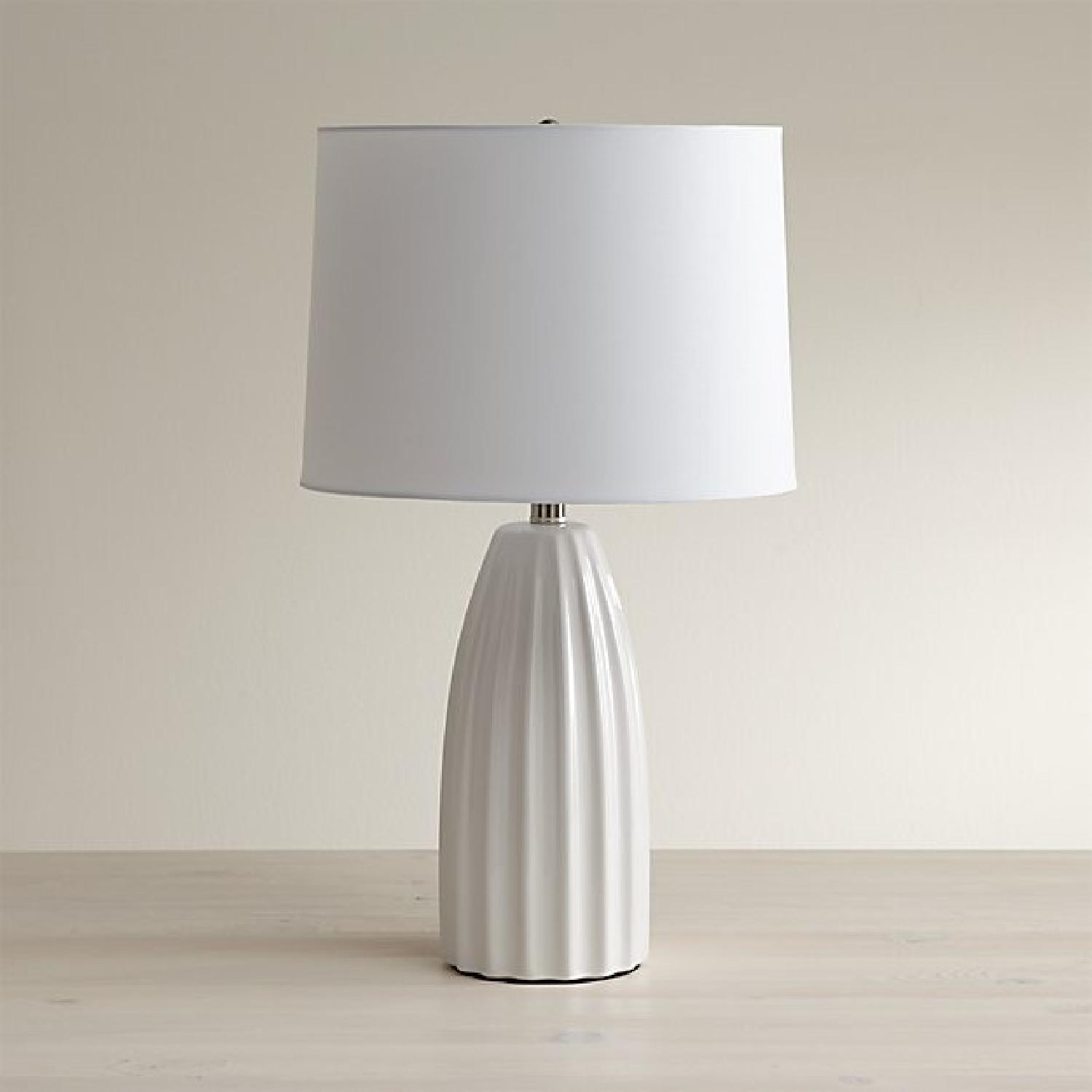 Crate & Barrel Ella White Table Lamps - image-3