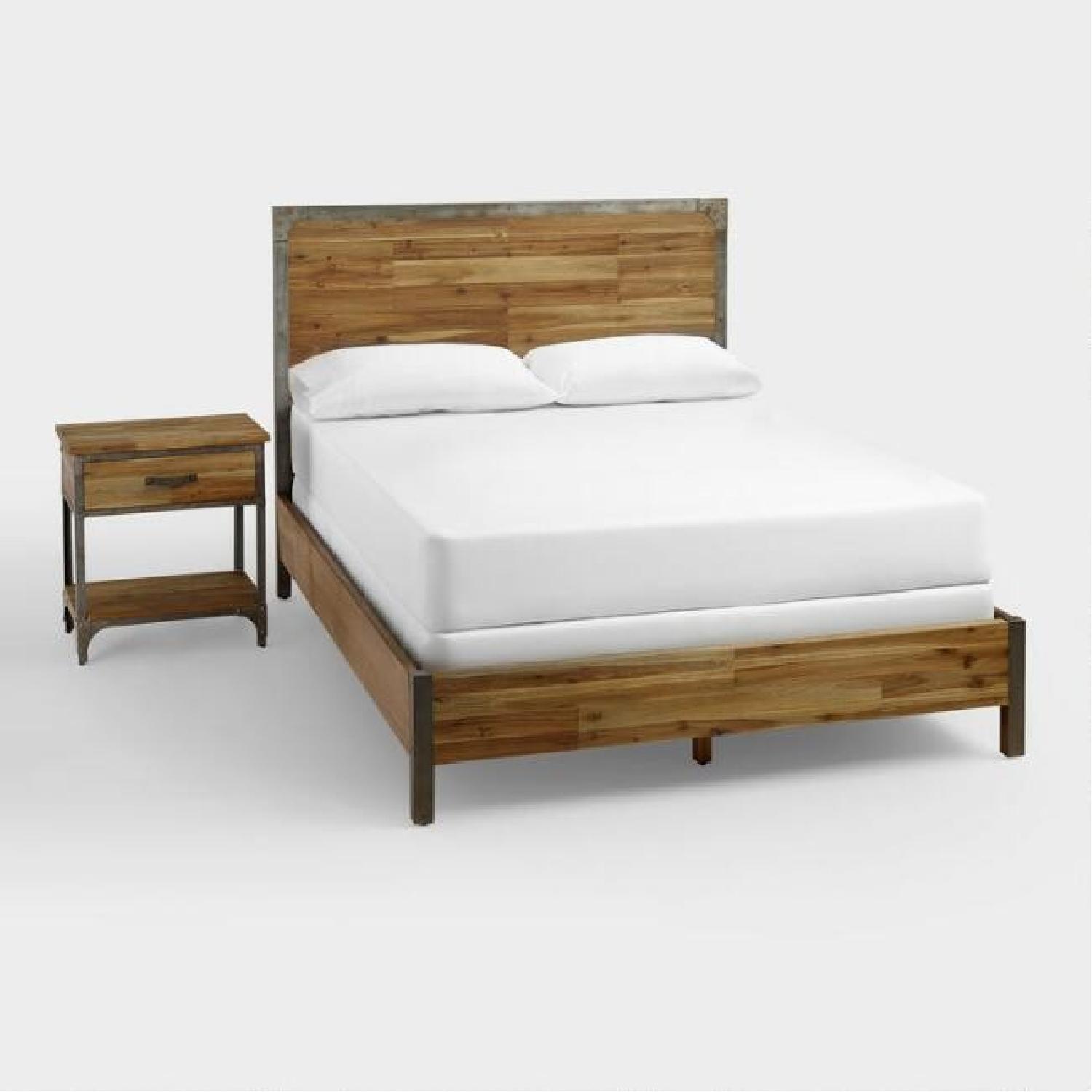World Market Aiden Wood & Metal Bed AptDeco