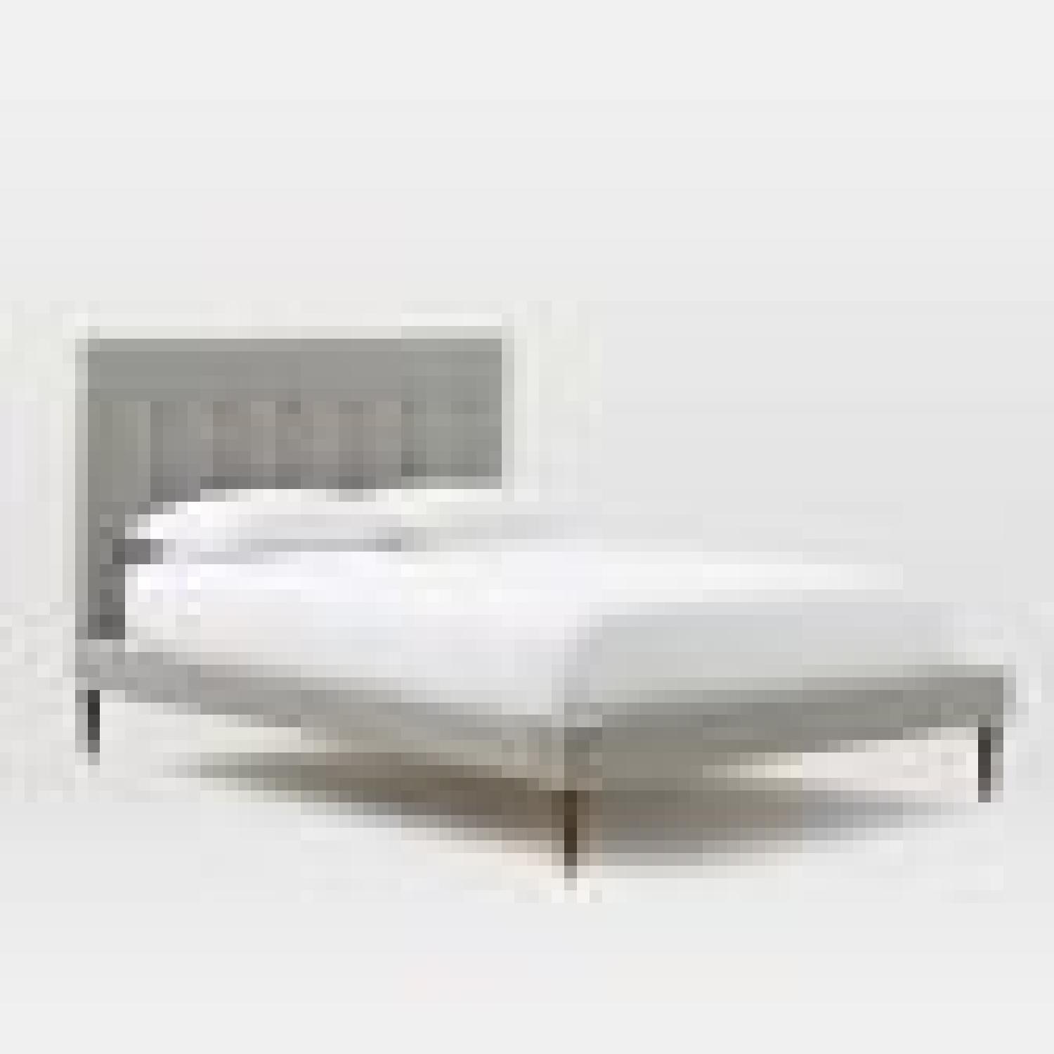 West Elm Grid-Tufted Upholstered Tapered Leg Bed - image-3