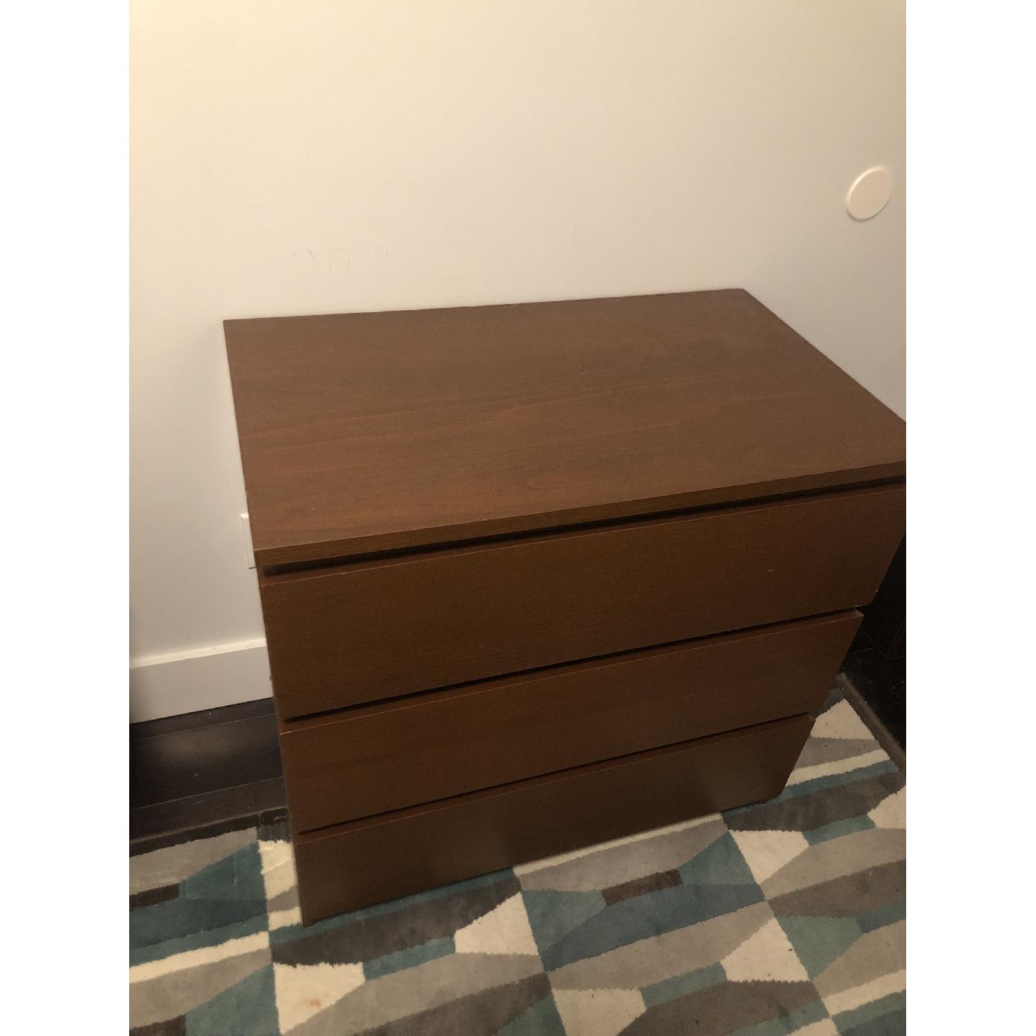 Ikea Malm Brown 3Drawer Chest AptDeco