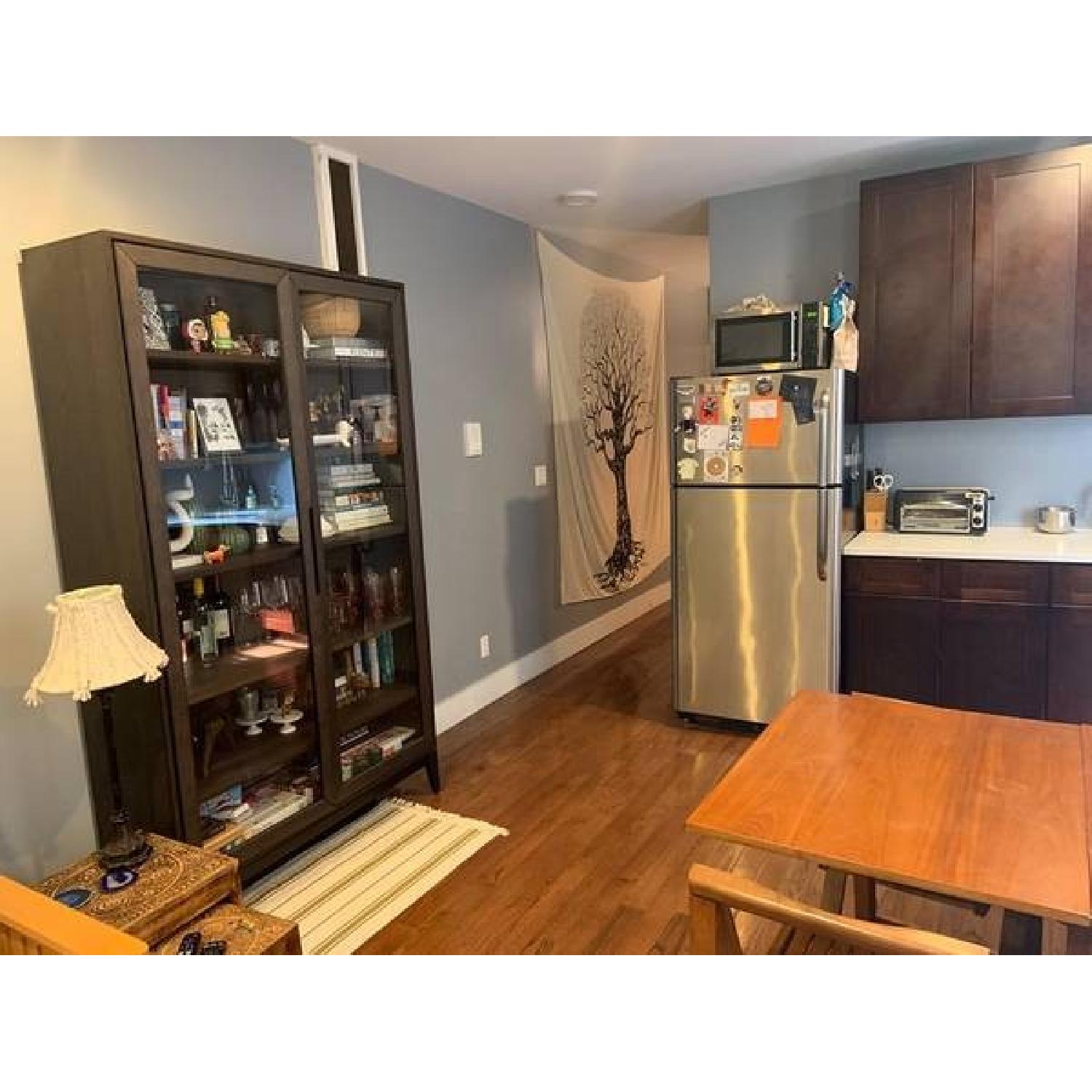 Ikea Regissor Brown Glass-Door Cabinet - image-3