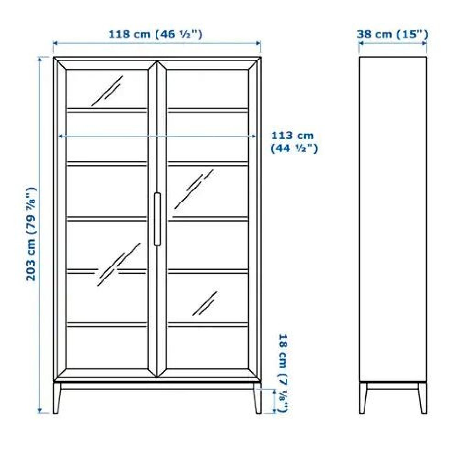 Ikea Regissor Brown Glass-Door Cabinet - image-4