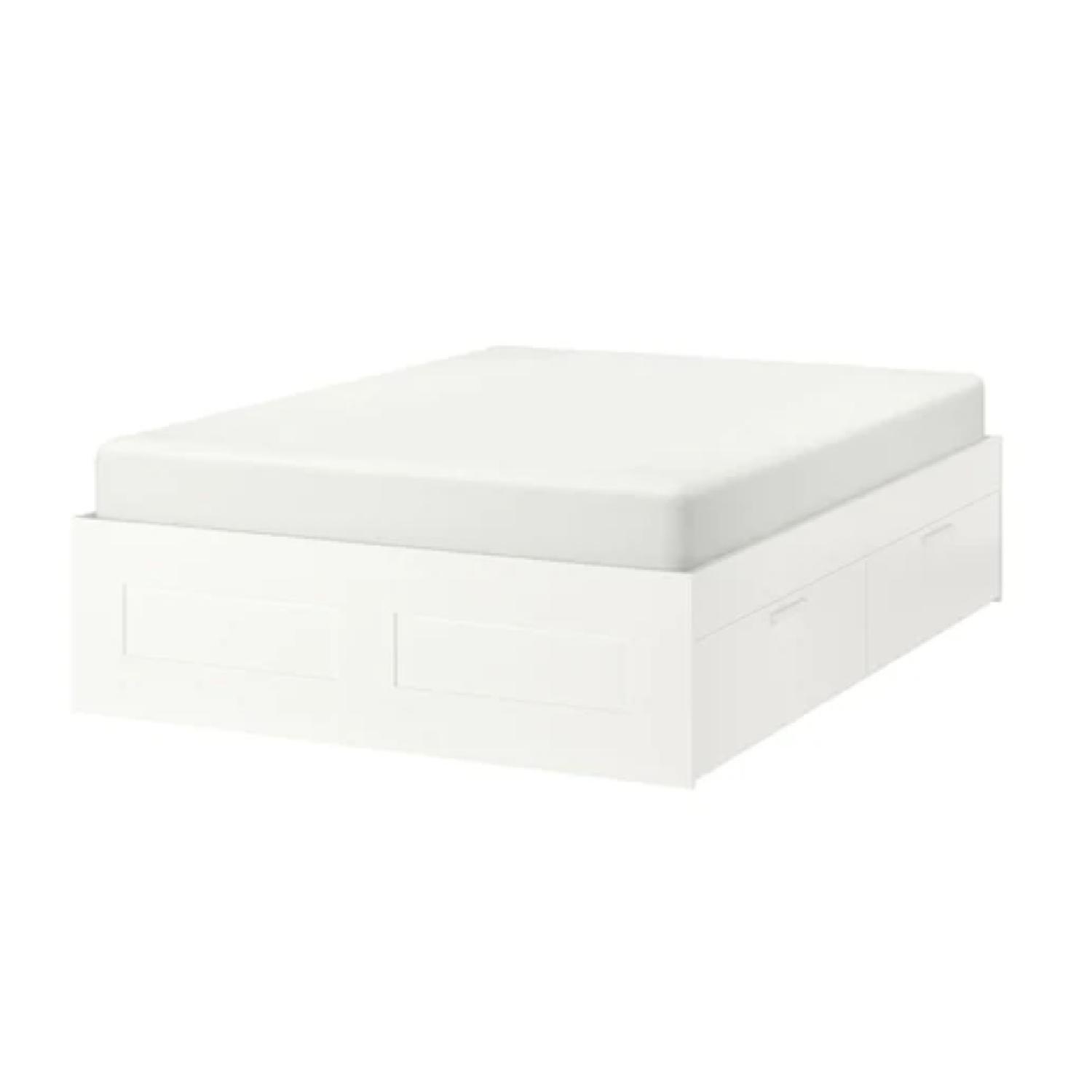 Ikea Brimnes Queen Size Bed Frame AptDeco