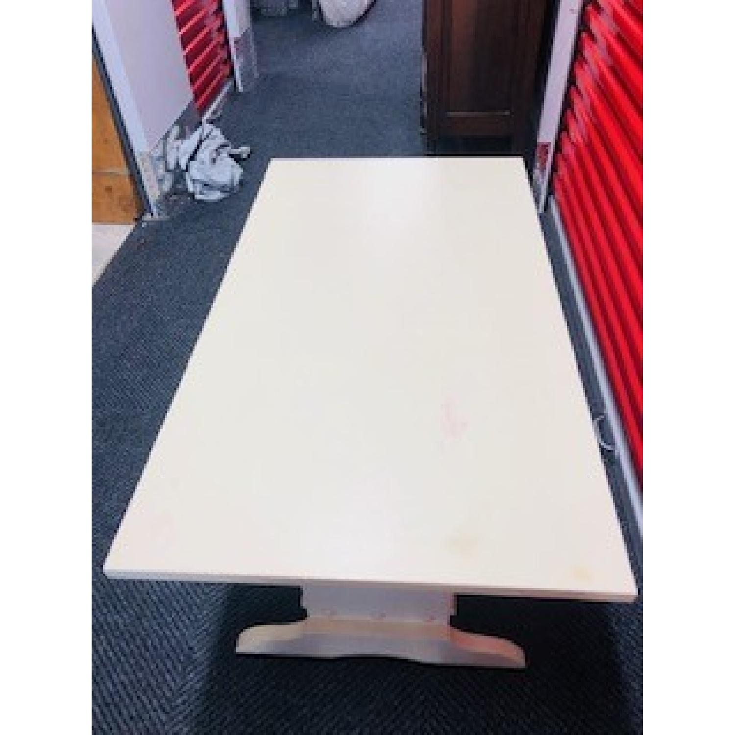 Pottery Barn White Coffee Table w/ Cubbies - image-1