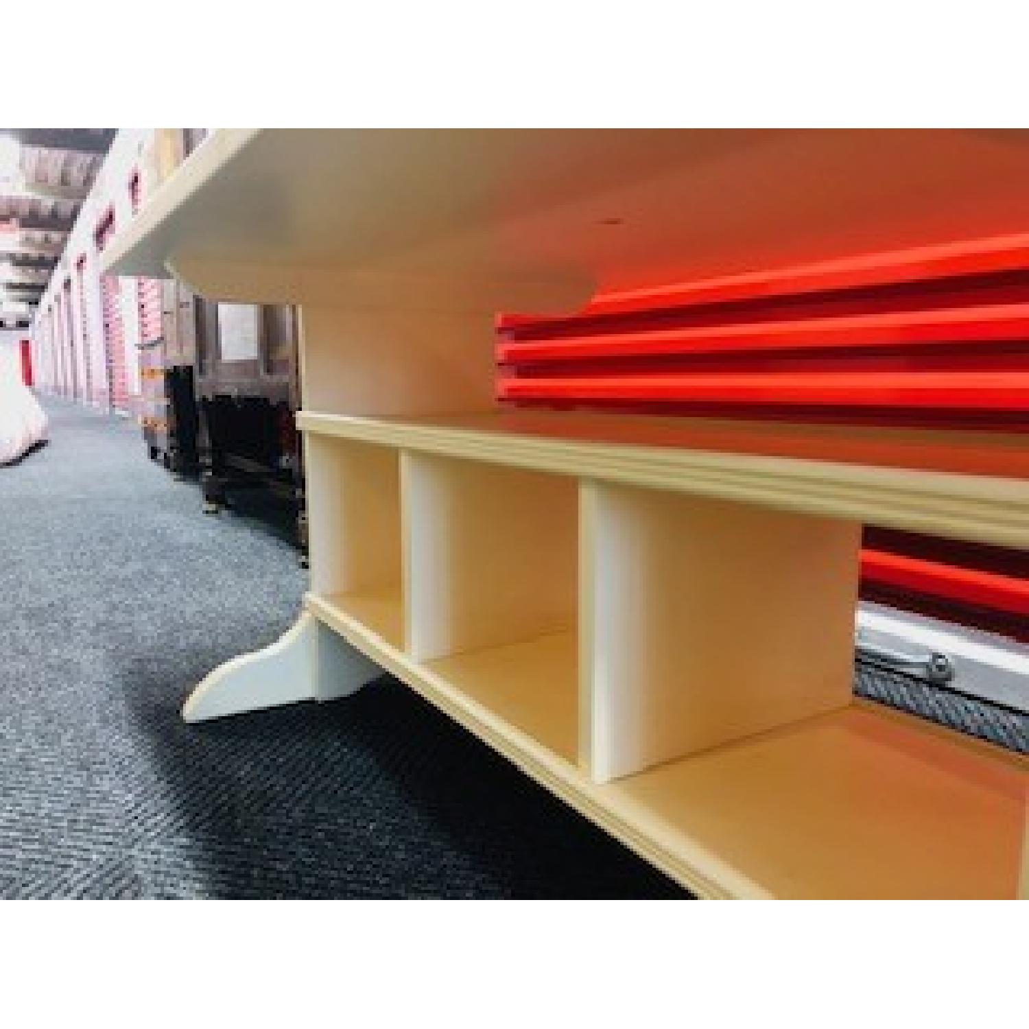 Pottery Barn White Coffee Table w/ Cubbies - image-2