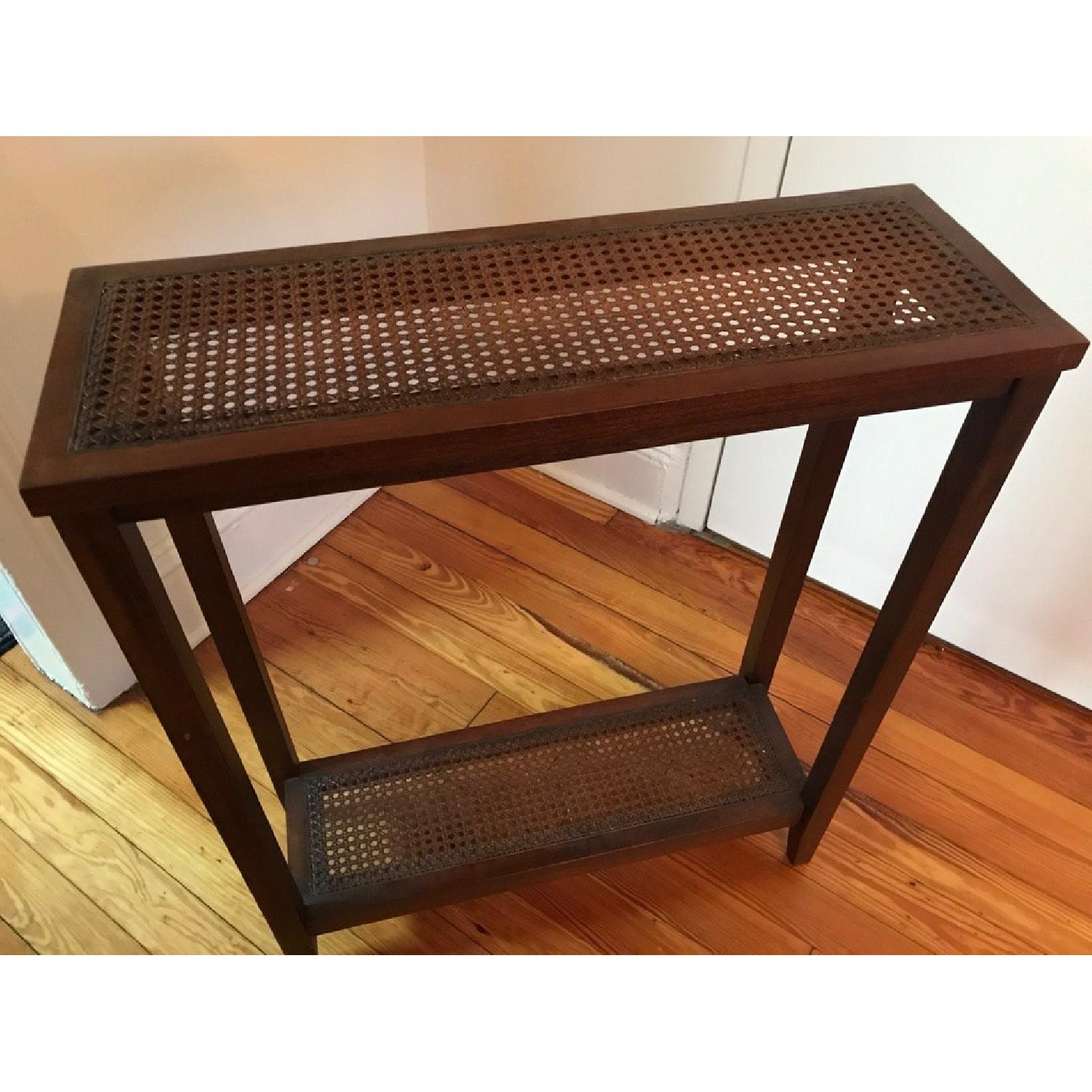 Target Wood & Wicker Entry Accent Table - image-2