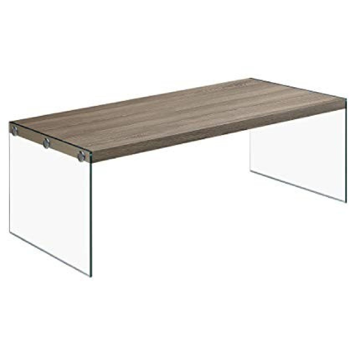 Monarch Furniture Dark Taupe Coffee Table - image-0