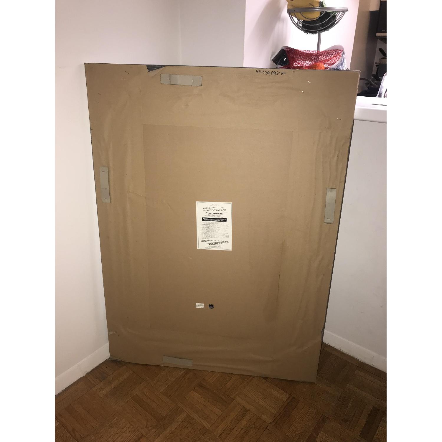 Rustic Wood Full Length Mirror in Distressed White Wash - image-3