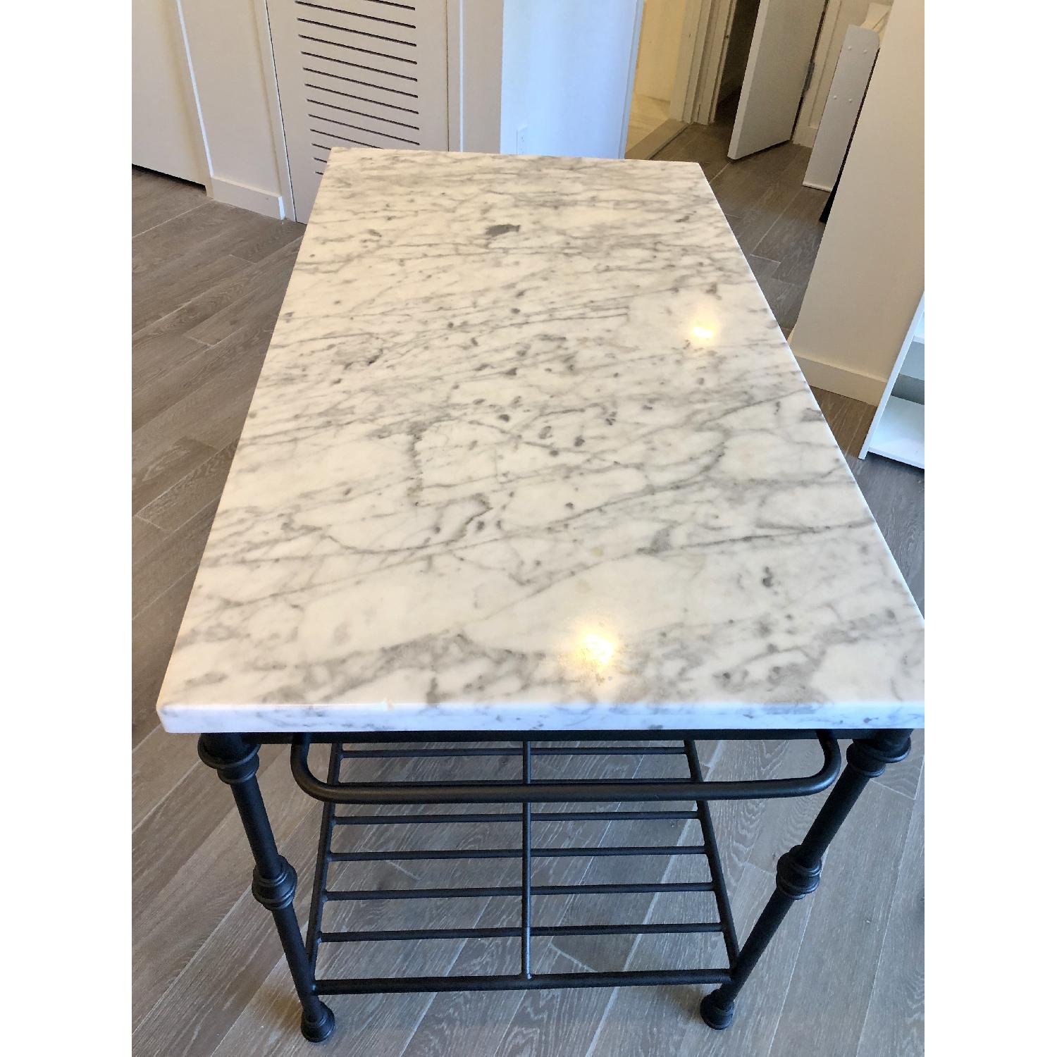 Crate & Barrel MarbleTop French Kitchen Island AptDeco