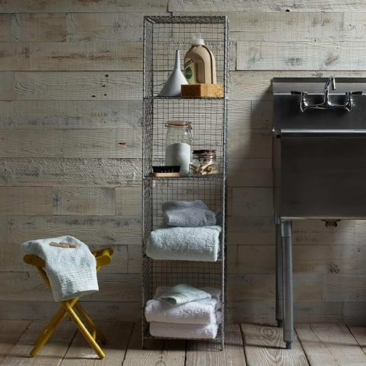 West Elm Wire Mesh Storage/Standing Shelving Rack - image-3