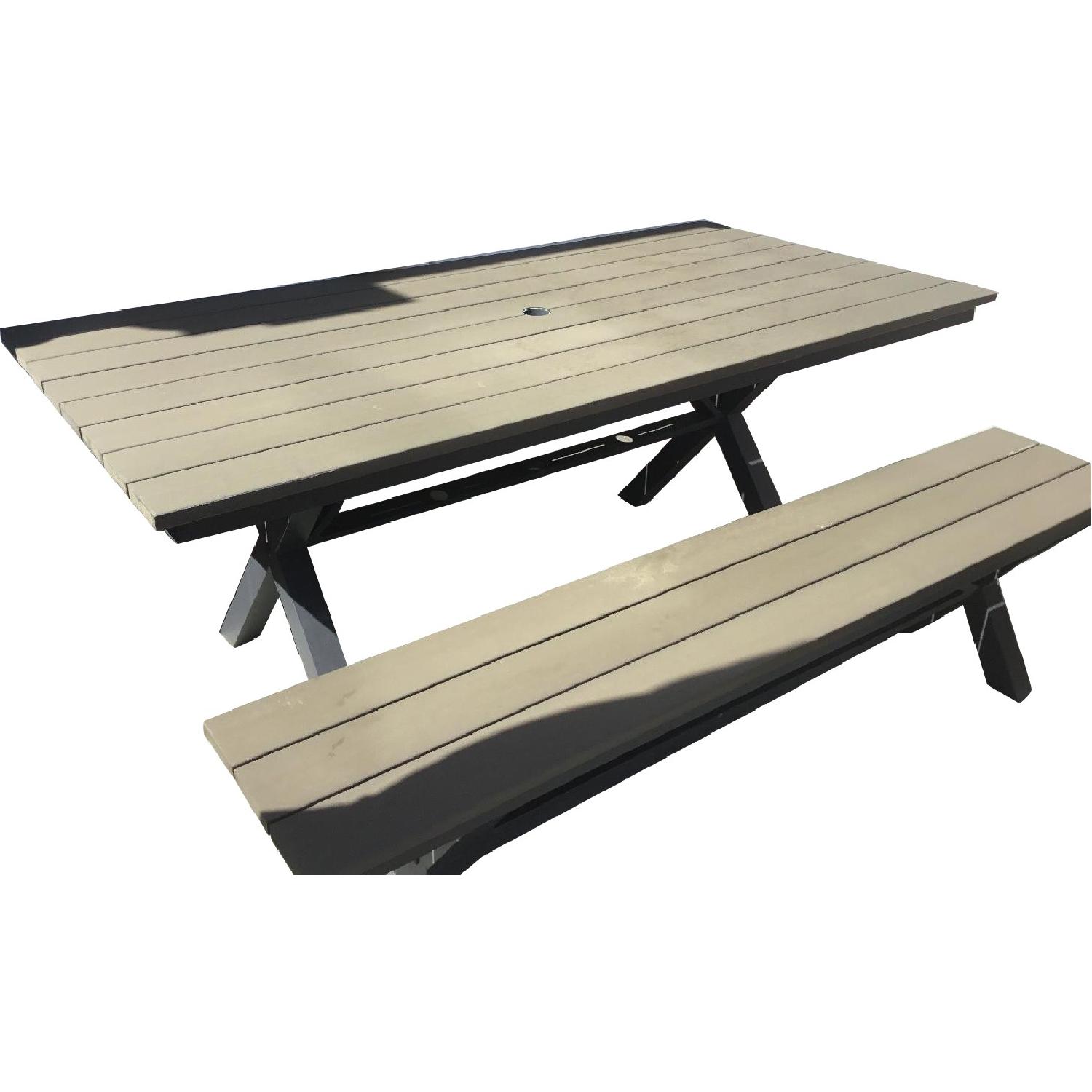 Crate Barrel Picnic Dining Table w/ Benches