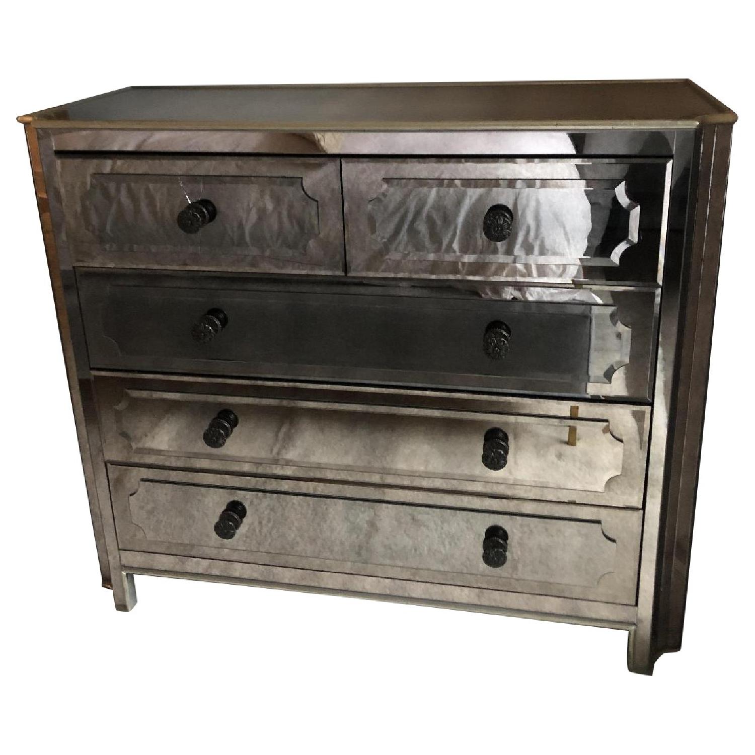 Hollywood Regency Mirrored Glass Dresser AptDeco