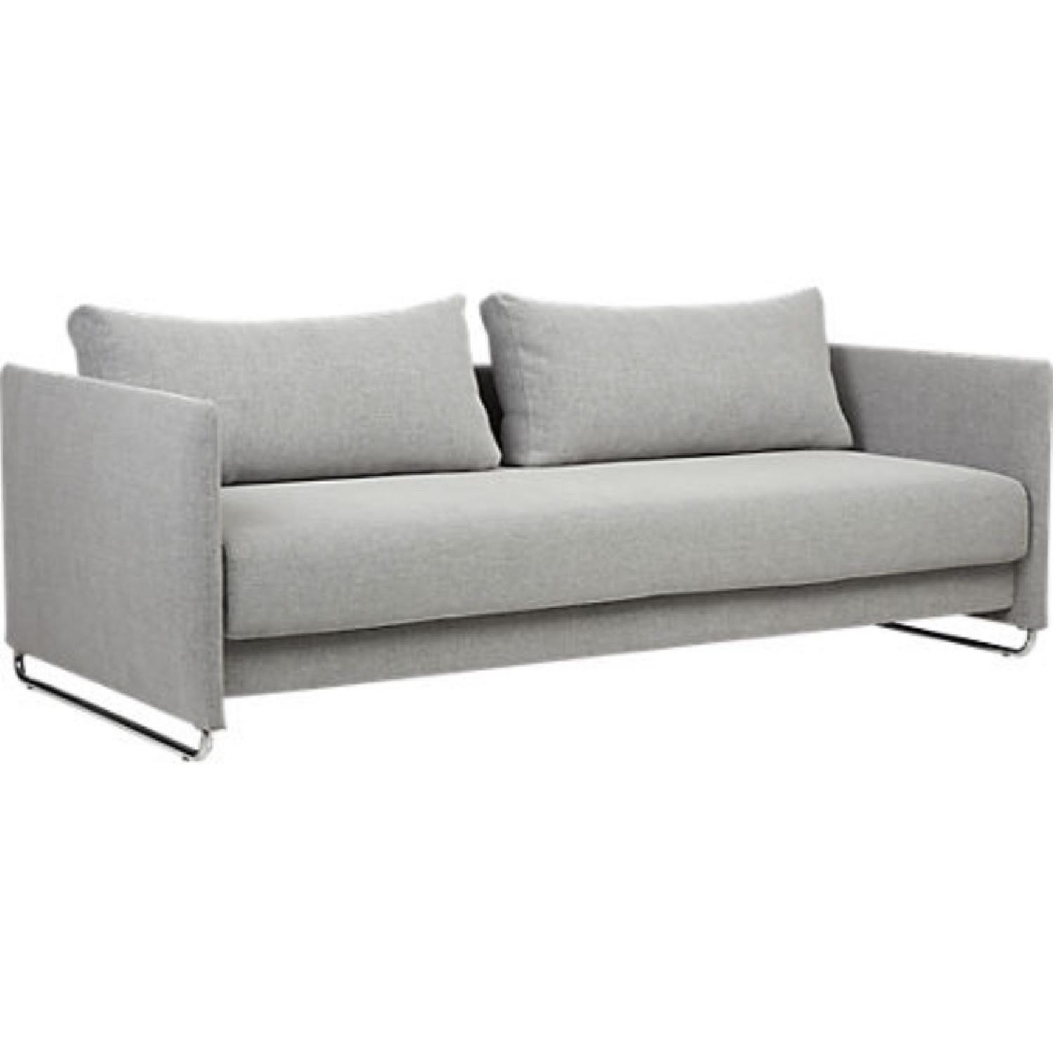 CB2 Tandom Microgrid Sleeper Sofa AptDeco