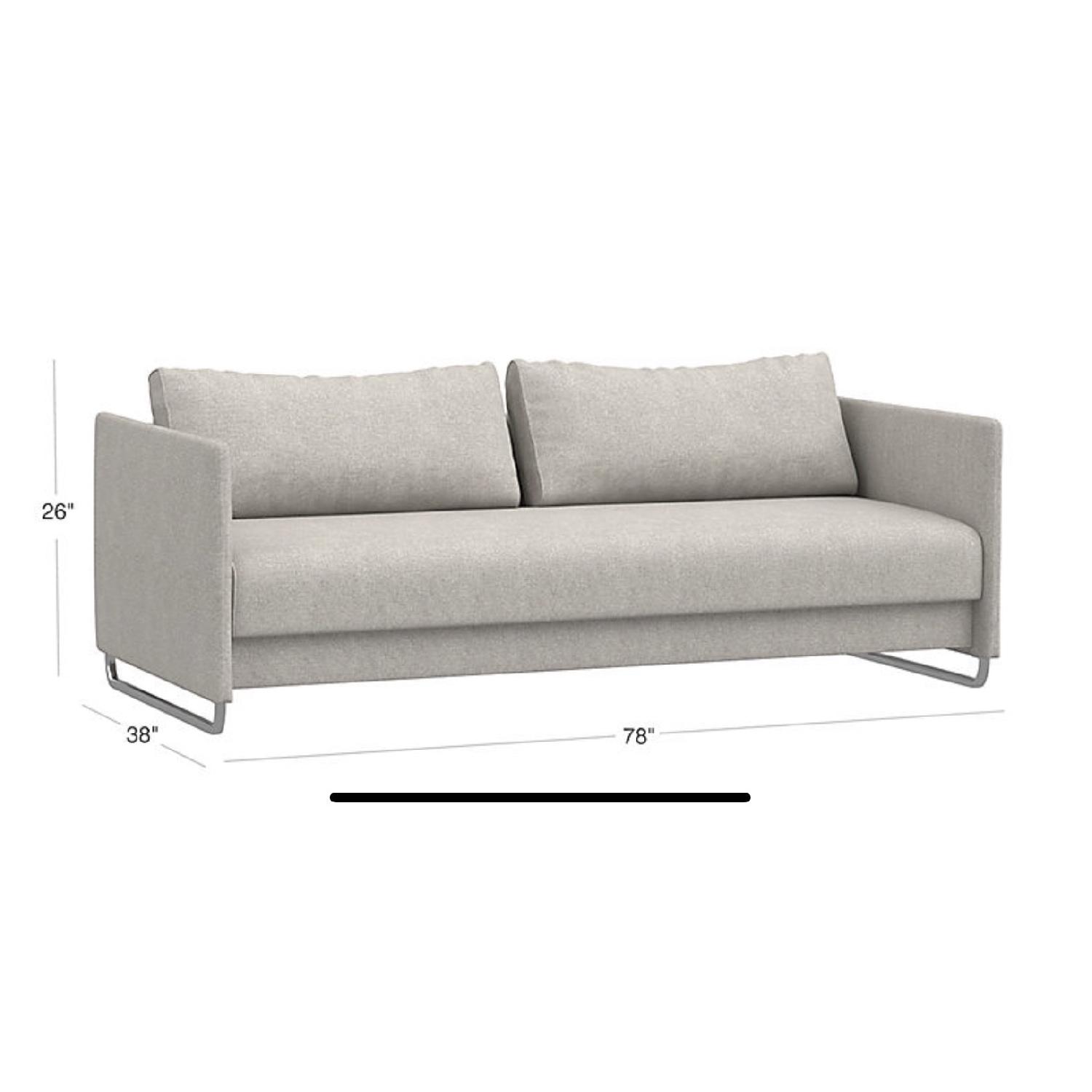 CB2 Tandom Microgrid Sleeper Sofa AptDeco