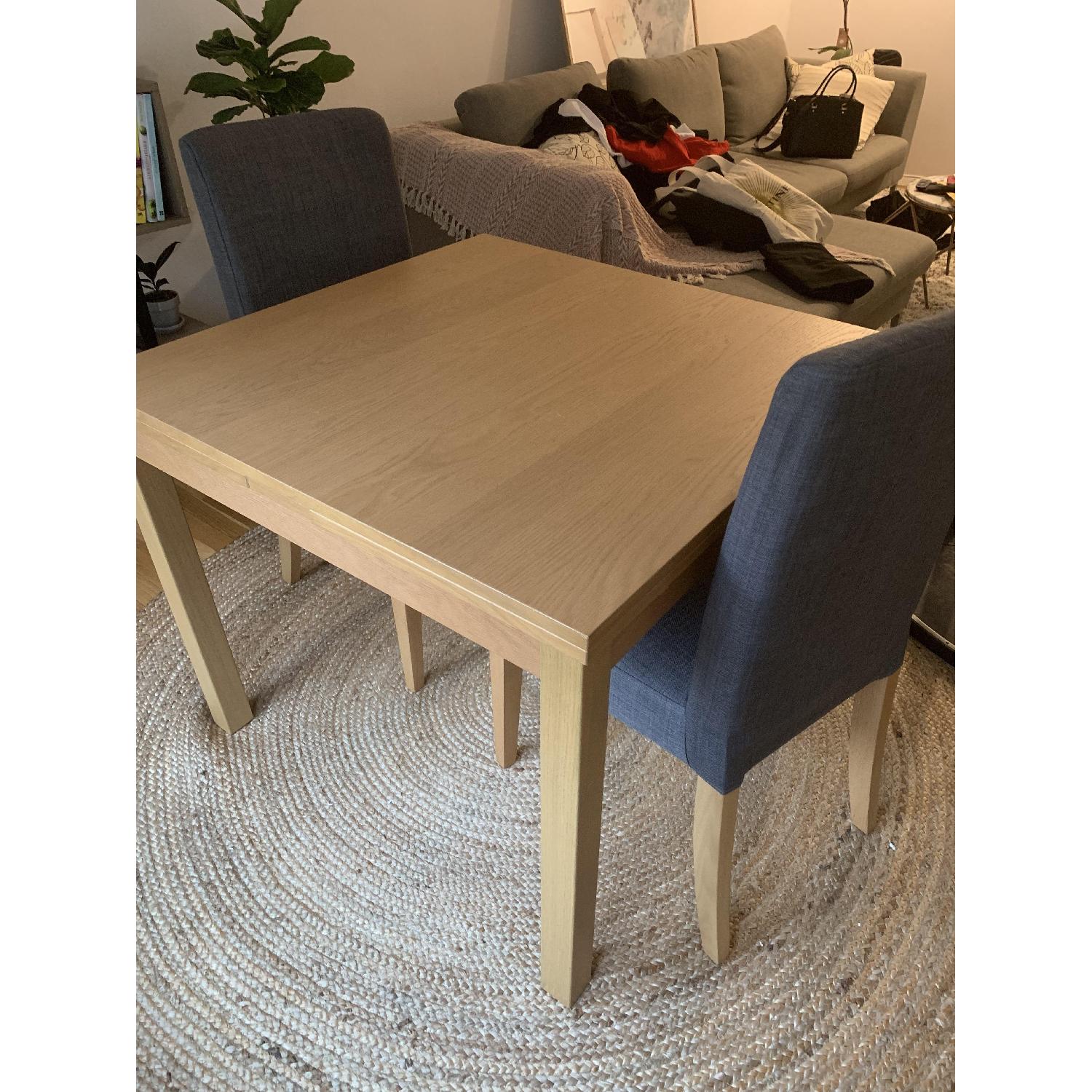 Ikea Extendable Oak Dining Table w/ 2 Chairs - image-1