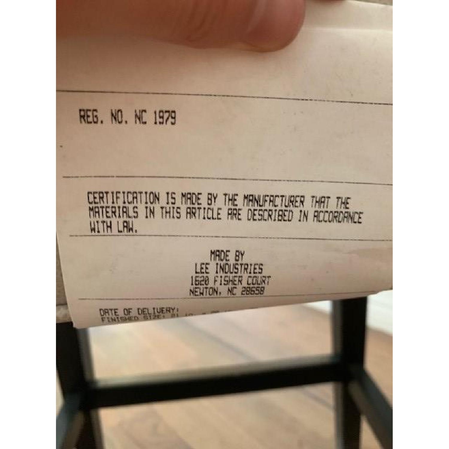 Lee Industries Cream Leather Bar Stools - image-3