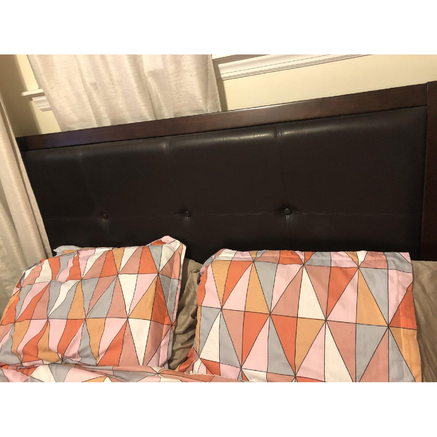 Leather Upholstered Storage Queen Bed Frame AptDeco